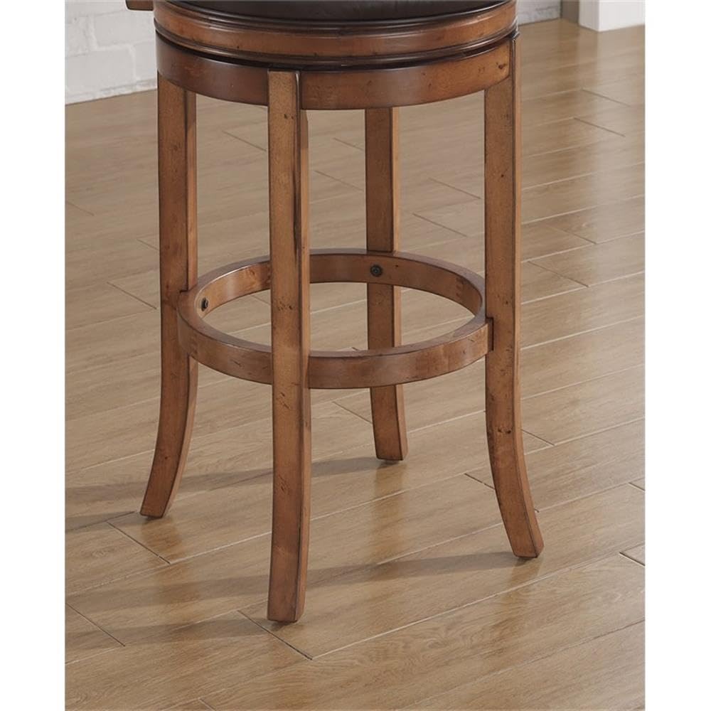 American Woodcrafters Provence Bar Stool - Solid Wood Counter Height Stool with Backrest | Rustic Farmhouse Kitchen Island & Breakfast Nook Seating