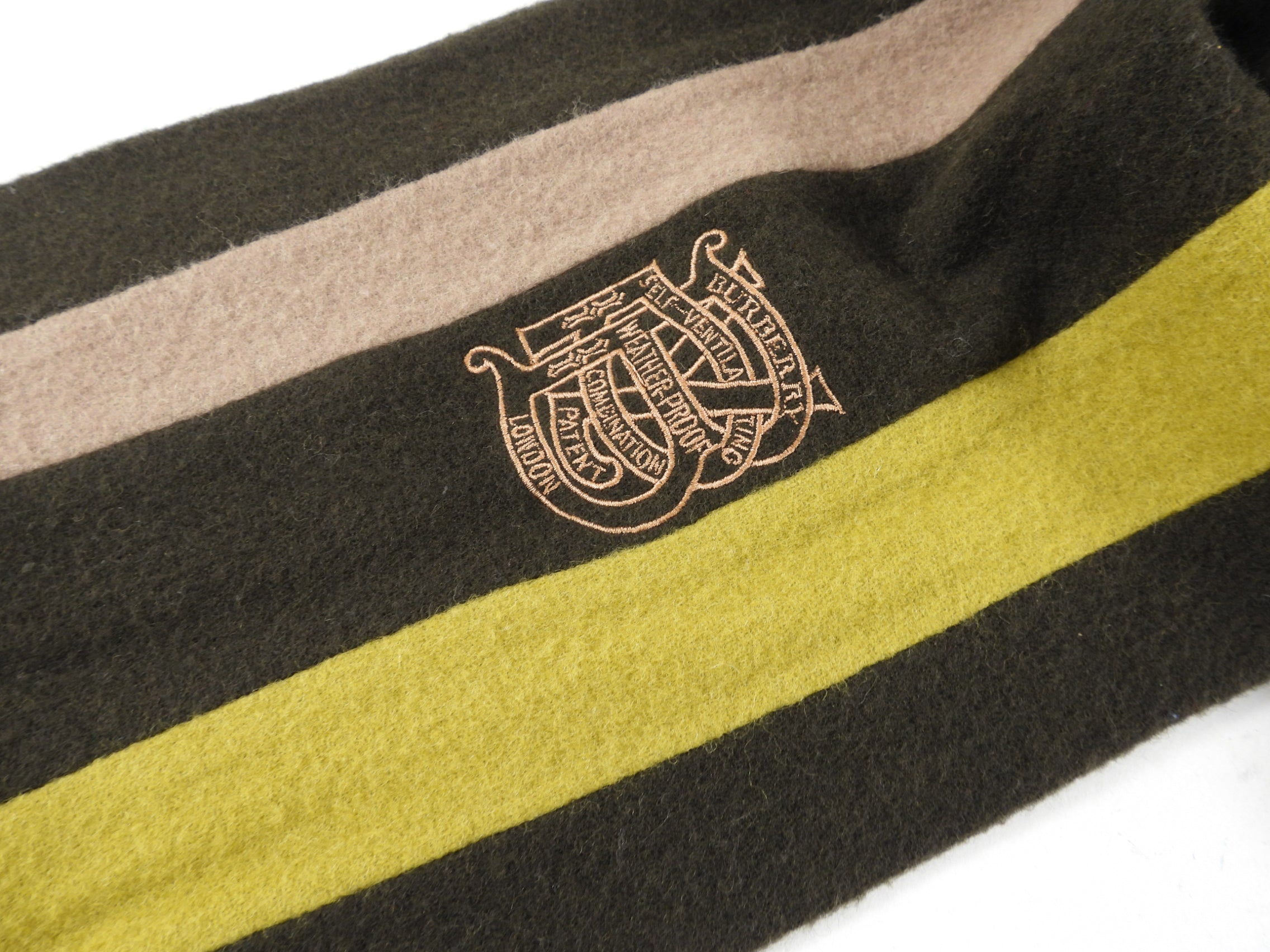 Burberry Wool Scarf - Brown and Green Striped Long Winter Scarf for Men & Women | Perfect for Cold Weather, Outdoor Activities & Fashion Accessories