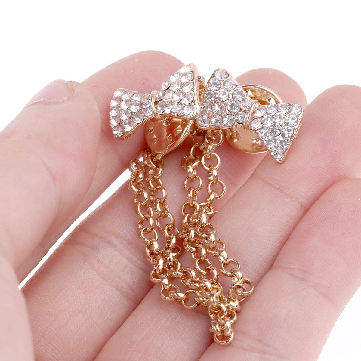 iiniim Cardigan Sweater Clips - Elegant Shawl Holder Chain Clips for Women & Girls | Perfect for Keeping Shawls in Place at Weddings, Parties & Office Wear