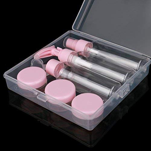 6-Piece Transparent Plastic Travel Bottle Set - Refillable Cosmetic & Perfume Spray Bottles for Toiletries | Leak-Proof Travel Accessories for Makeup, Skincare & Hair Care (Ideal for Airplane, Gym & Vacation)