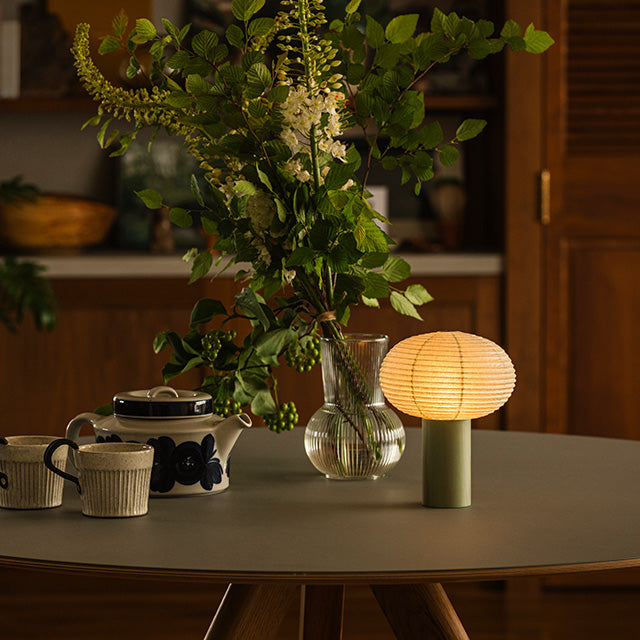 Japanese Chochin Lantern - Traditional Oval Paper Lantern for Home Decor, Garden, and Tea Ceremony