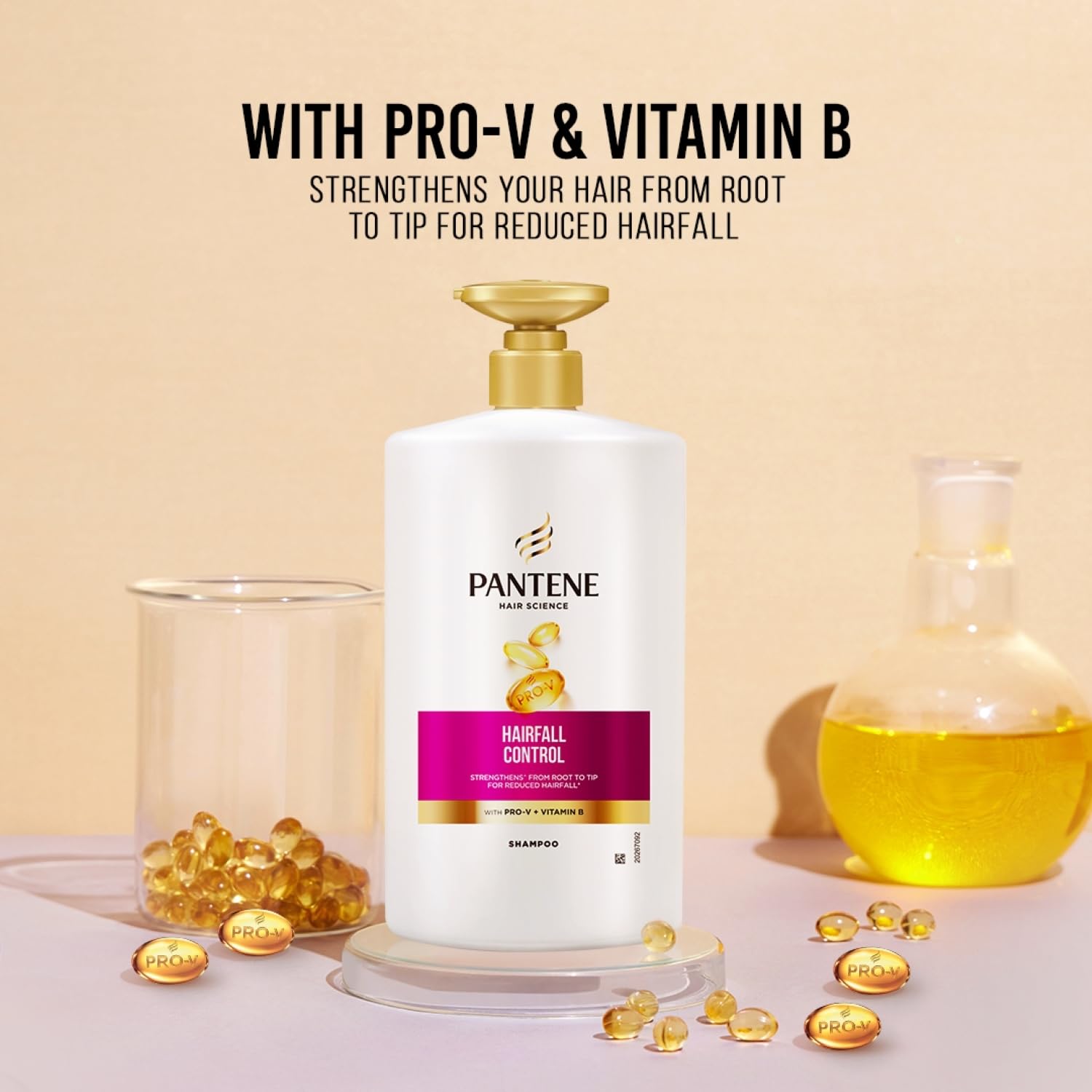 Pantene Advanced Hair Fall Solution Shampoo & Conditioner Set - Anti Hair Loss Treatment for Thicker, Stronger Hair (1L Shampoo + 180ml Conditioner) | Daily Hair Care for Women & Men at Home
