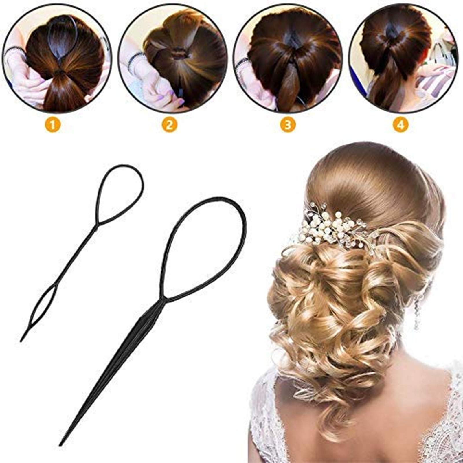 26 Pcs Hair Bun Crown Shapers & Braid Tool Set for Women & Girls - DIY Bun Maker, Clip, Curler, Roller & Twist Donut Styling Accessories Kit - Perfect for Updos, Weddings, Prom & Everyday Hairstyles