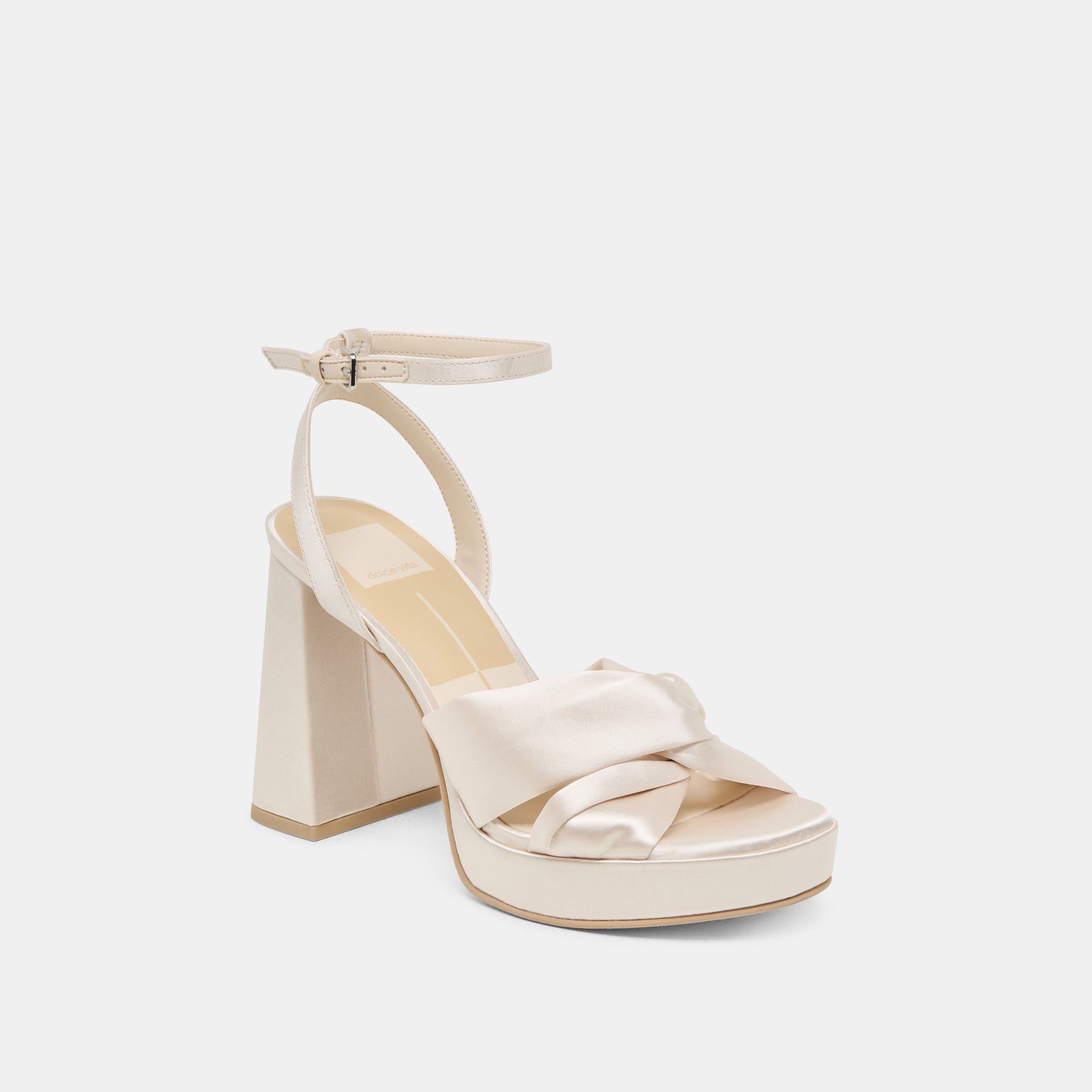 PARLO HEELS IVORY SATIN - Elegant Women's High Heels for Weddings, Parties & Special Occasions | Comfortable & Stylish Dress Shoes for Evening Events & Date Nights
