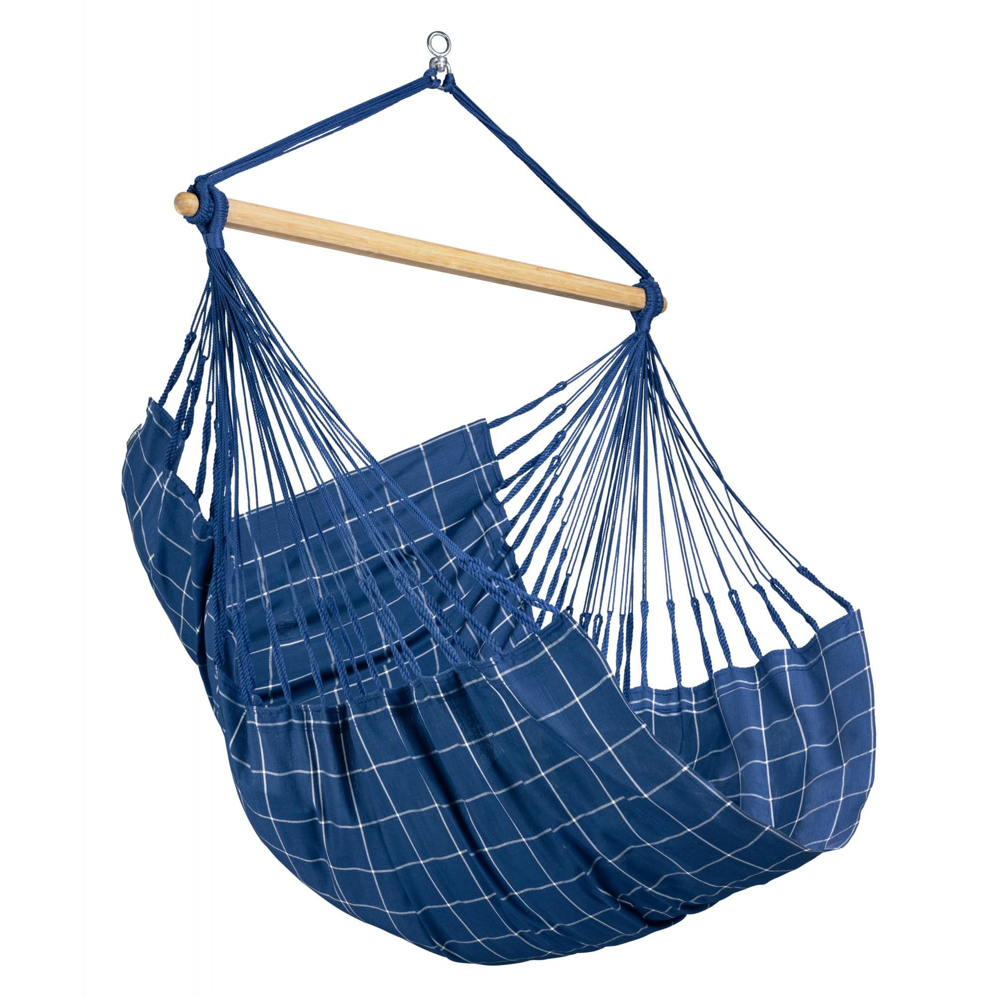 LA SIESTA® XL King Domingo Hammock Swing Chair - Heavy Duty 355 lbs Capacity Weatherproof Hanging Chair for Indoor & Outdoor Use - Perfect for Patio, Porch, Backyard, Bedroom and Marine Environments - Tear Resistant Durable Hammock with Comfortable Swing Design