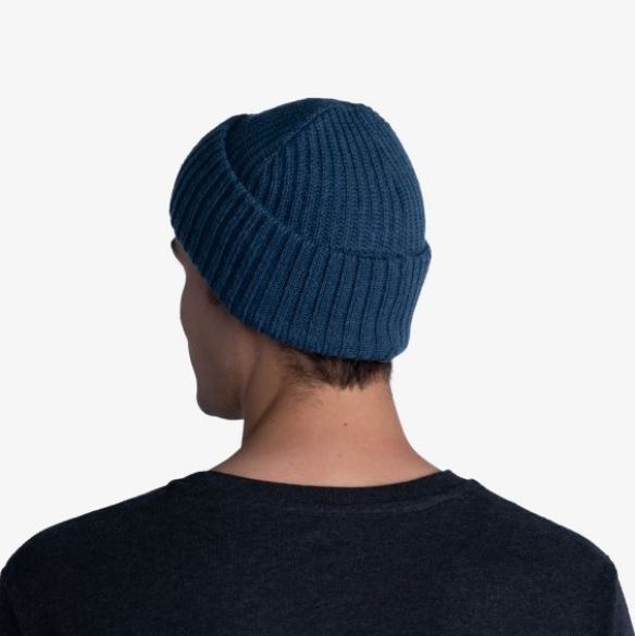 BUFF Knit Hat for Men & Women - Rutger Steel Blue Winter Beanie for Skiing, Hiking & Outdoor Activities