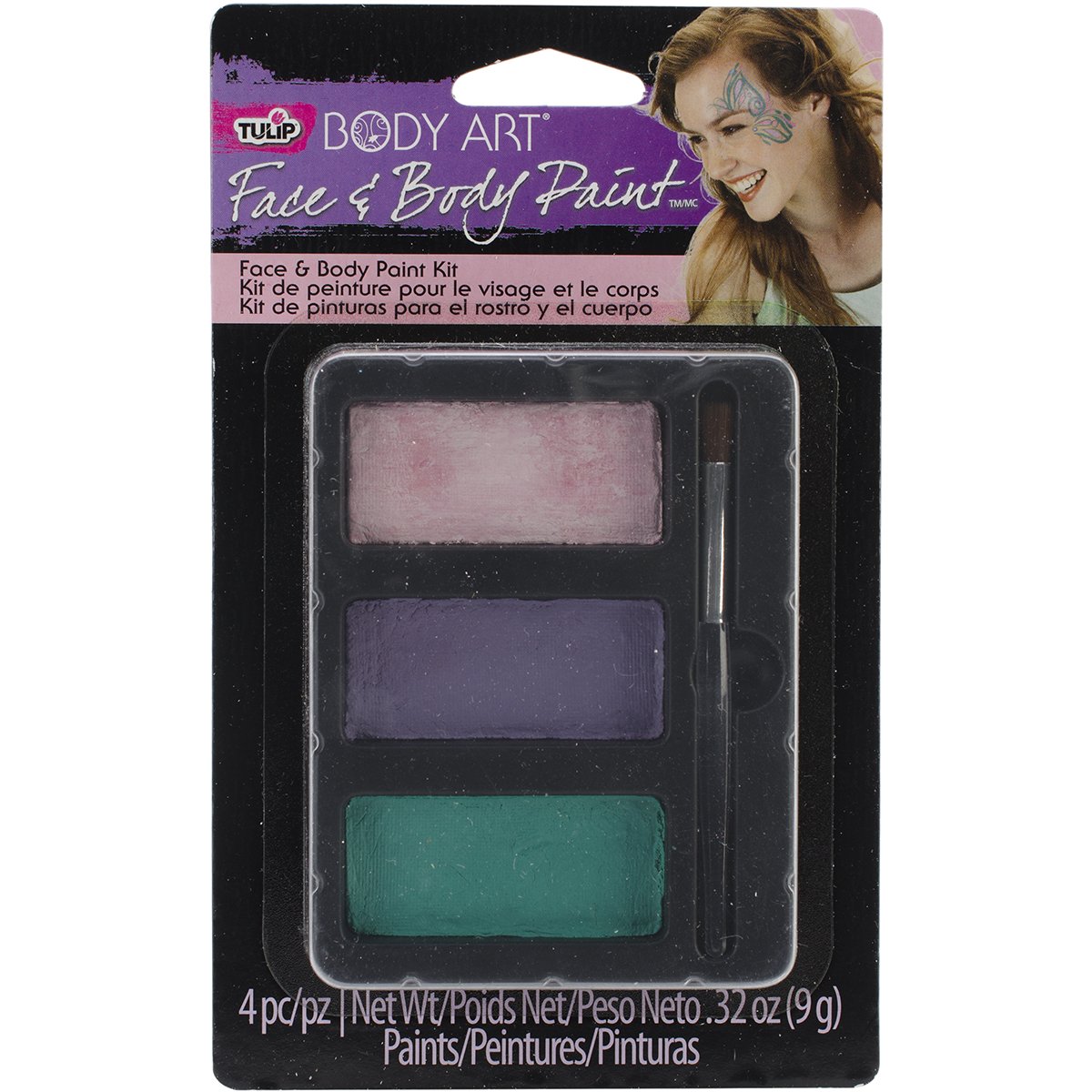Tulip 32391 Professional Body Paint Tri-Pods Set for Princess Costume & Face Painting - Perfect for Halloween, Cosplay, and Kids' Birthday Parties