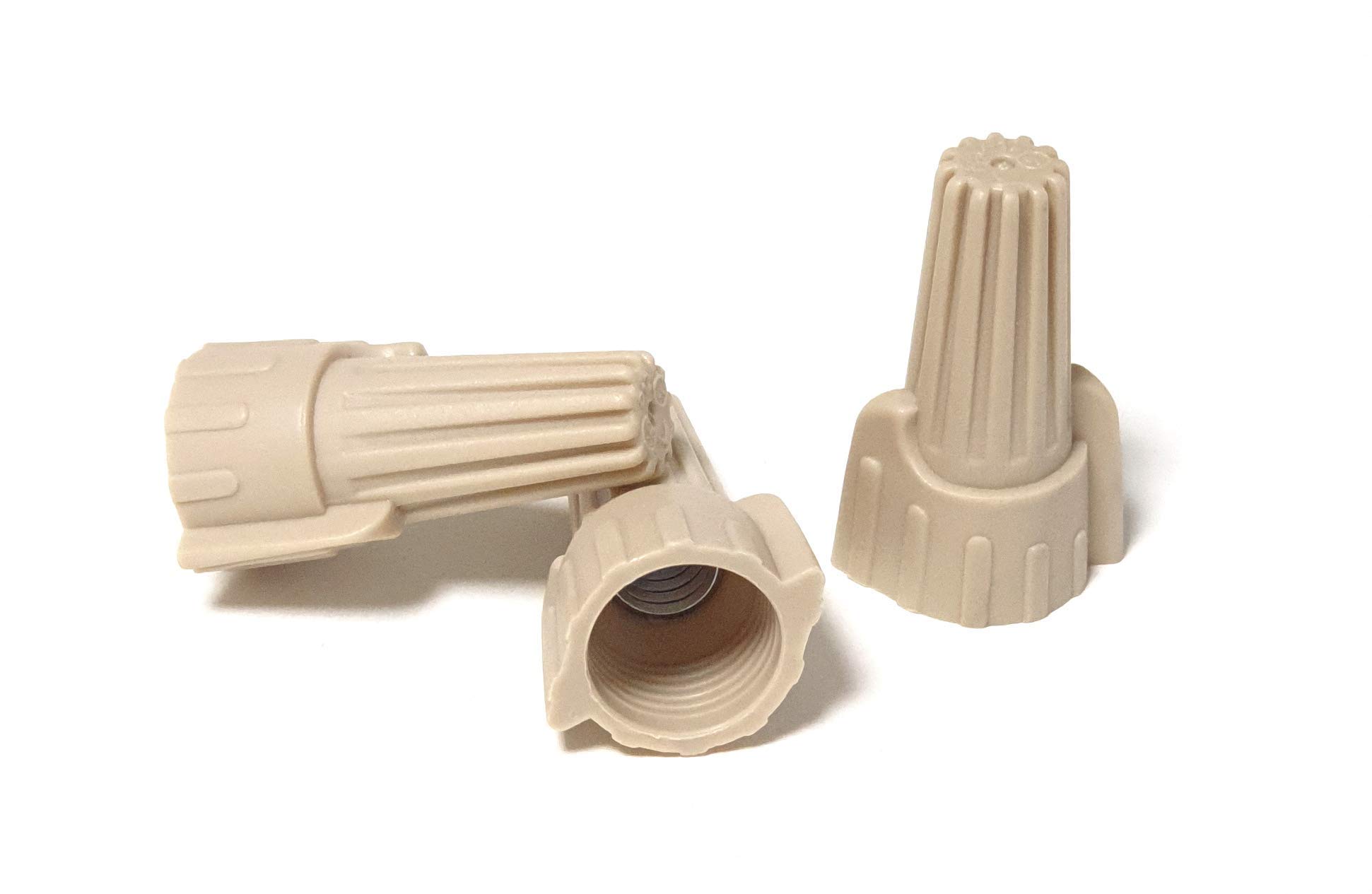 Happy Emily 500pcs Tan Winged Wire Connectors - Heavy Duty Twist-On Screw Type Electrical Connectors for Secure Wiring | Ideal for Home Electrical Projects, DIY Repairs & Professional Installations