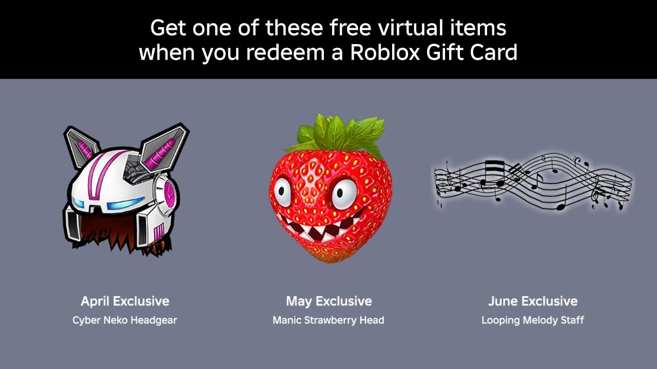 Roblox Physical Gift Card - $25 Digital Code with Free Virtual Item - Redeem Worldwide for Games, In-Game Purchases & More