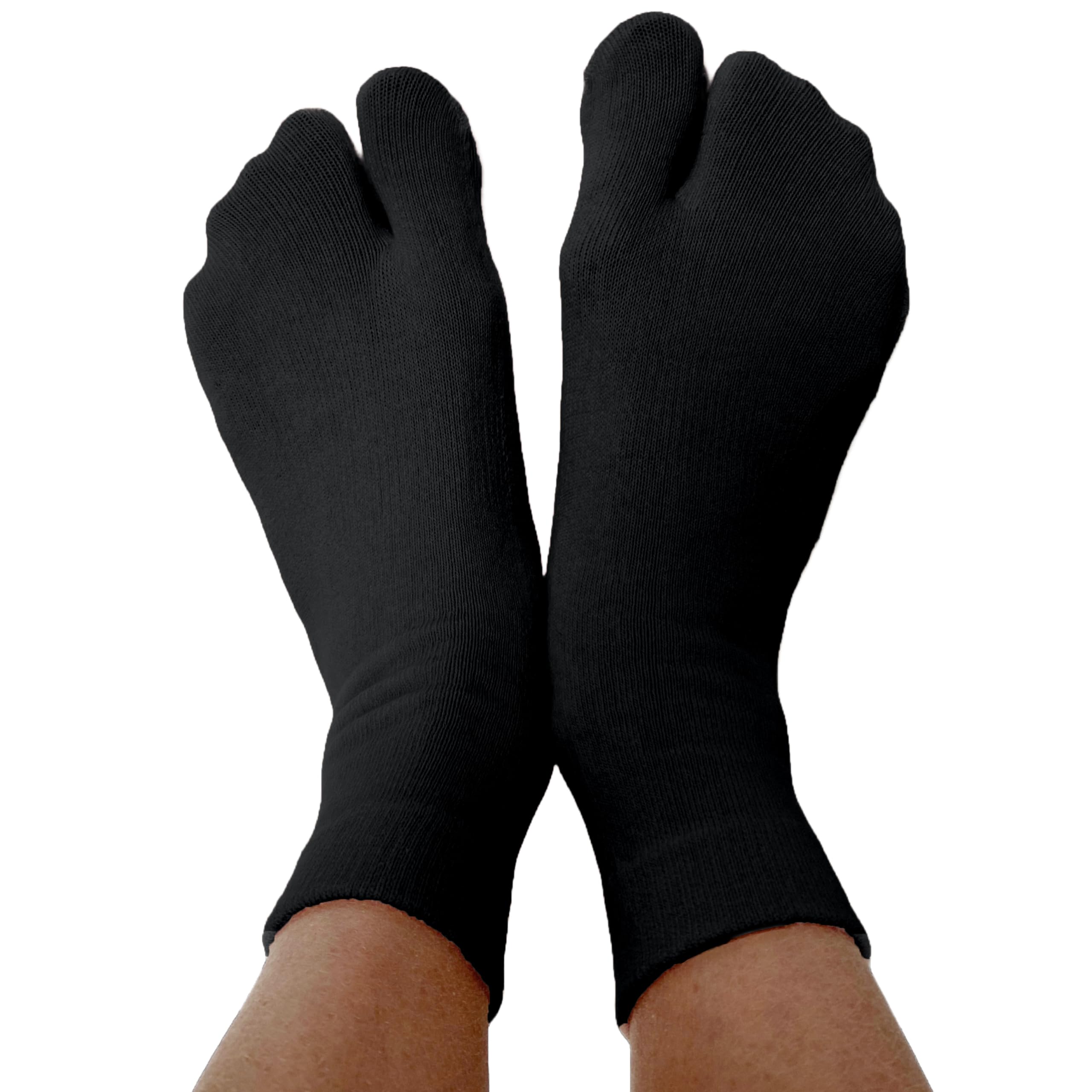 **COUVER Men's Split Toe Flip Flops & Ankle High Tabi Socks - Comfortable Big Toe Sandals for Beach, Yoga, and Home Use**