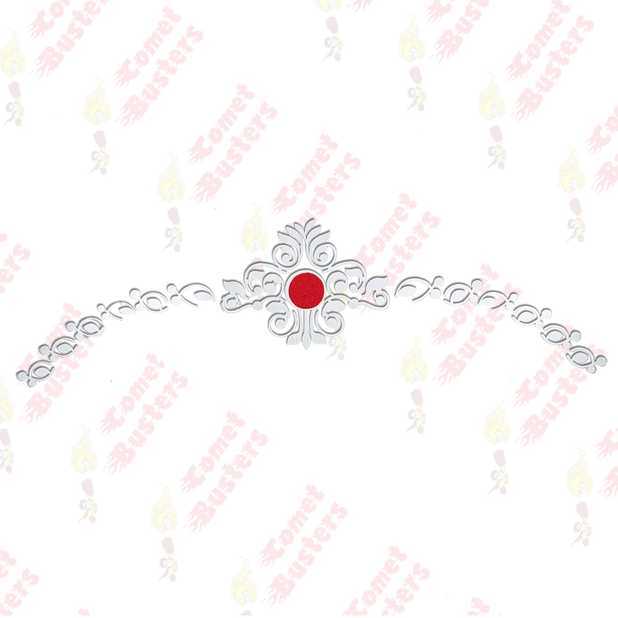 Comet Busters Traditional Bengali Bridal Bindi for Women - Authentic Indian Wedding Forehead Jewelry - Perfect for Weddings, Festivals & Cultural Events (BIN1984)