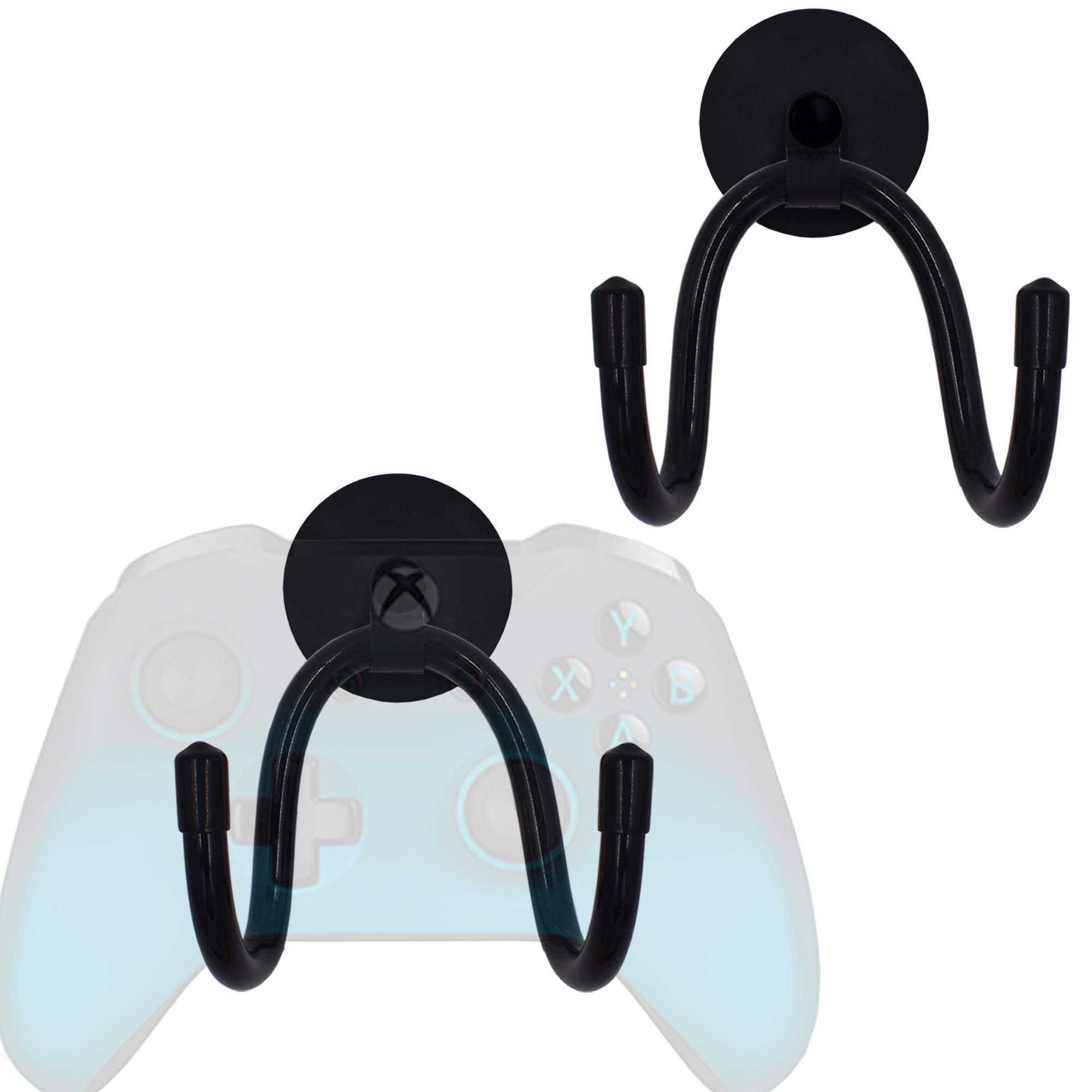 YYST Magnetic Game Controller Holder - Adjustable Storage Mount for PS5, Xbox, Switch & PC Gaming Controllers - Secure Organizer for Desk & Entertainment Setup (2-Pack)