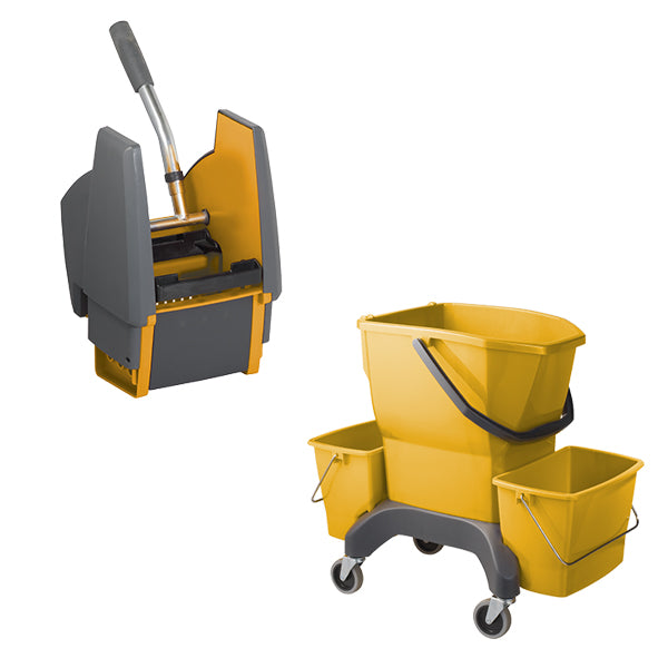 Oates Ezy Ergo Bucket 25 Liter with Presser - Heavy Duty Plastic Pail for Cleaning, Gardening & Construction Works