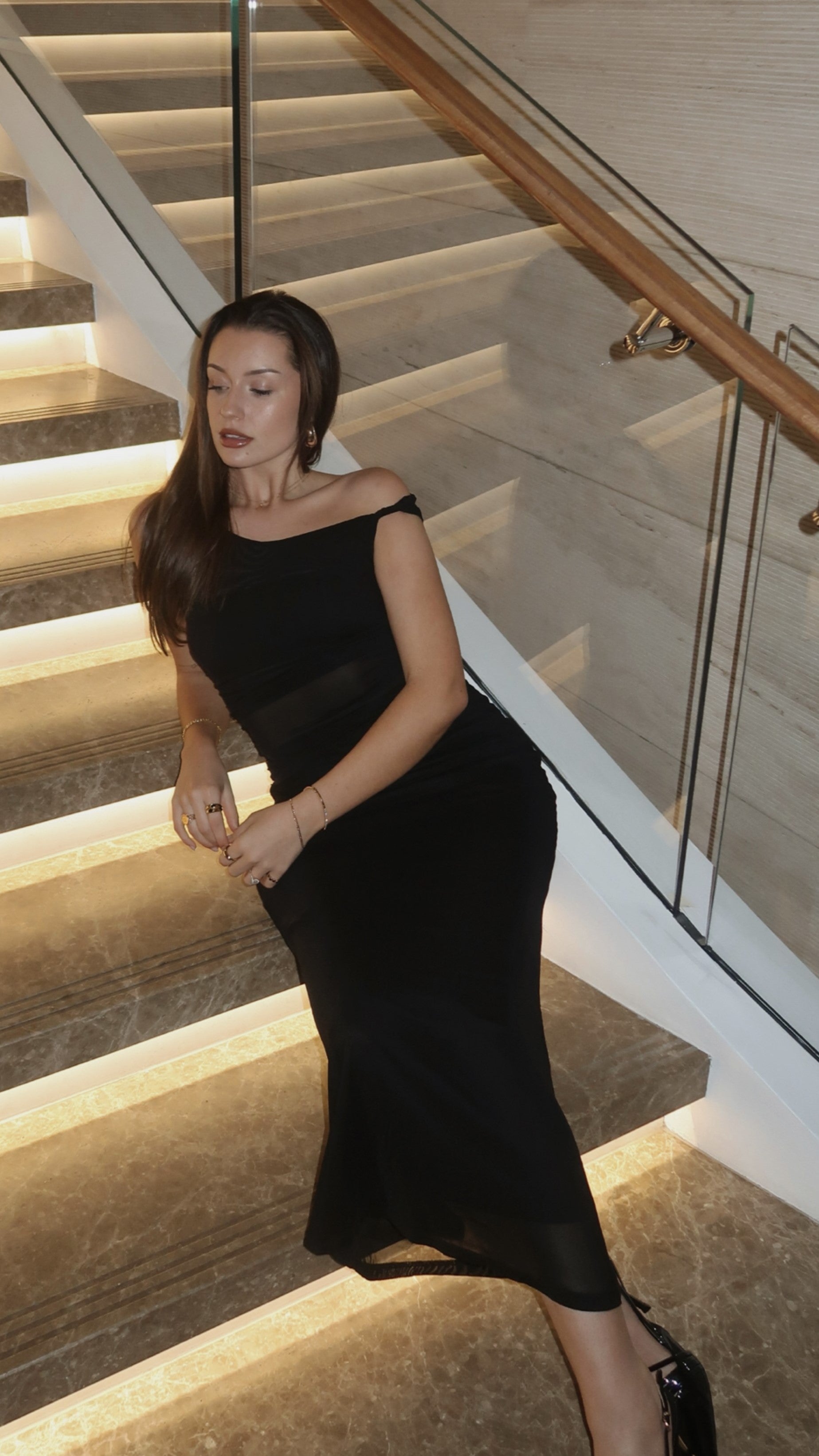 Iantha Maxi Dress for Women - Elegant Black Long Flowy Summer Dress for Beach, Party & Casual Wear