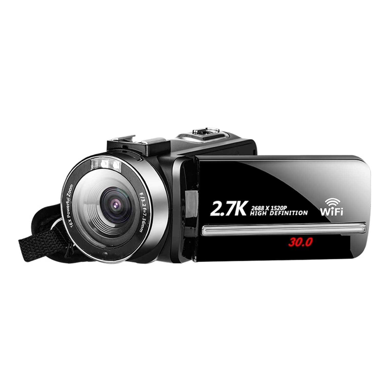 AUBEST 2.7K Digital Video Camera Camcorder with 32GB SD Card & Lens - Portable HD Webcam for Vlogging, YouTube Streaming, Home Movies, Outdoor Travel & Sports Photography