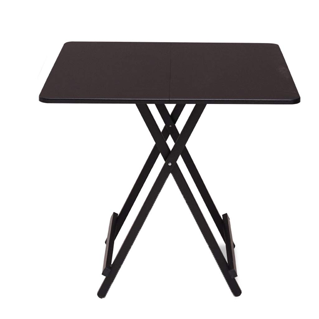 Foldable Plastic Camping Table - 60x60x55cm Portable Square Outdoor Picnic Table with Black Bracket - Lightweight Folding Table for Camping, Backyard BBQ, Tailgating, Beach Parties & Picnics