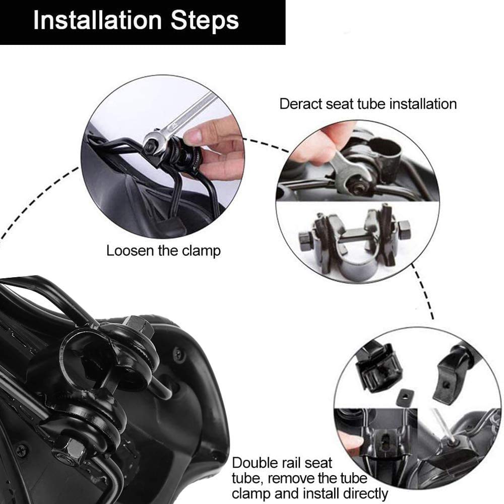 OUXI Comfort Bike Seat - Gel Padded Bicycle Saddle with Shock Absorption & Waterproof Cover - Replacement for MTB, Road & Exercise Bikes - Ideal for Men & Women - Perfect for Commuting, Leisure Rides & Indoor Cycling Workouts
