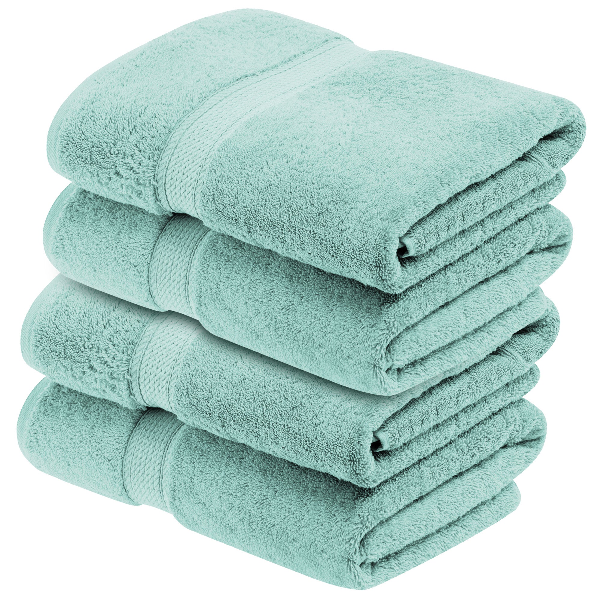 Premium 4-Piece Egyptian Cotton Bath Towel Set - Ultra Soft, Heavyweight & Plush Pile for Spa-Like Luxury at Home | Perfect for Bath, Beach & Guest Use
