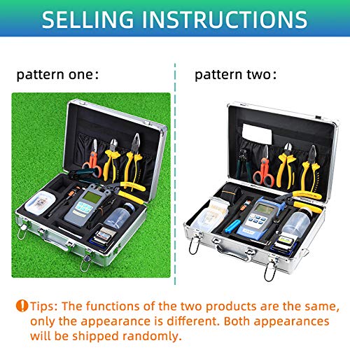 24-in-1 FTTH Fiber Optic Tool Kit with FC-6S Cleaver, Optical Power Meter, Visual Fault Locator & Cable Tester - Professional Fiber Cutter & Stripper Tools for Home/Office Network Installation & Maintenance
