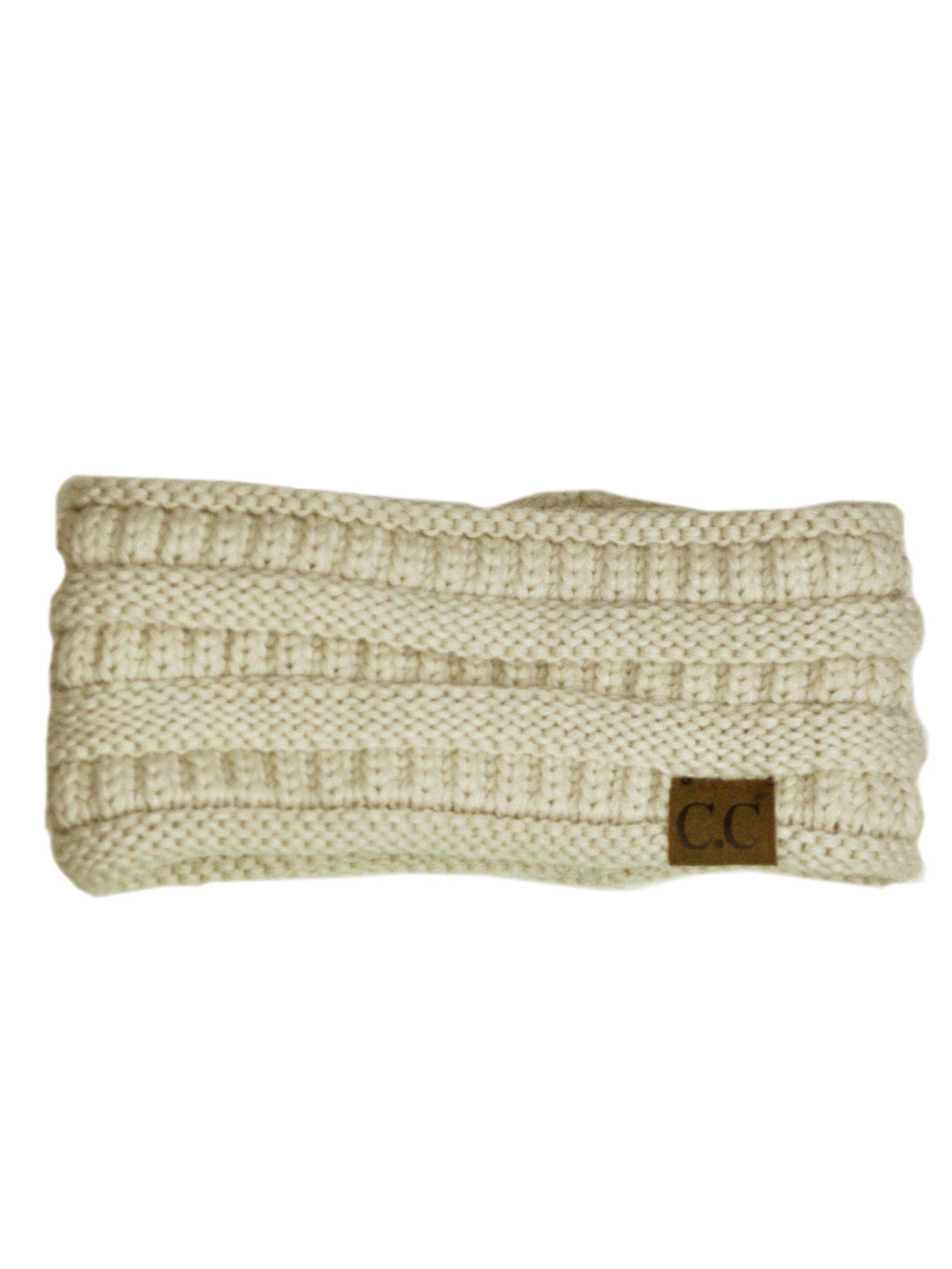 Soft Stretch Winter Warm Cable Knit Fuzzy Lined Ear Warmer Headband for Women & Men - Cozy Cold Weather Accessory for Skiing, Running, Hiking & Outdoor Activities