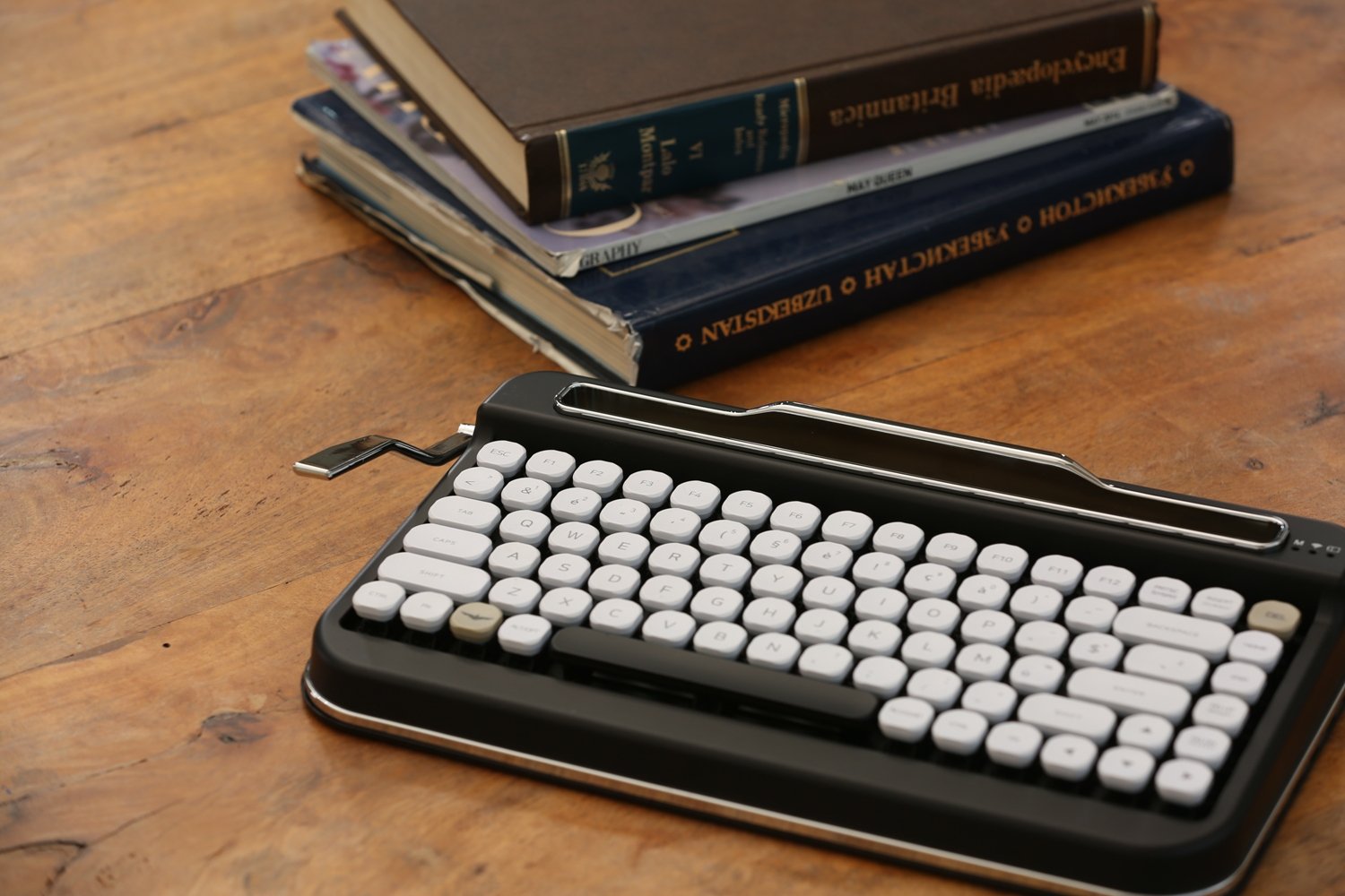 Wireless Bluetooth Mechanical Keyboard with Diamond Keycap - Cherry MX Blue Switches, Matte Black Finish | Perfect for Gaming, Office Work & Typing Enthusiasts (US Layout)
