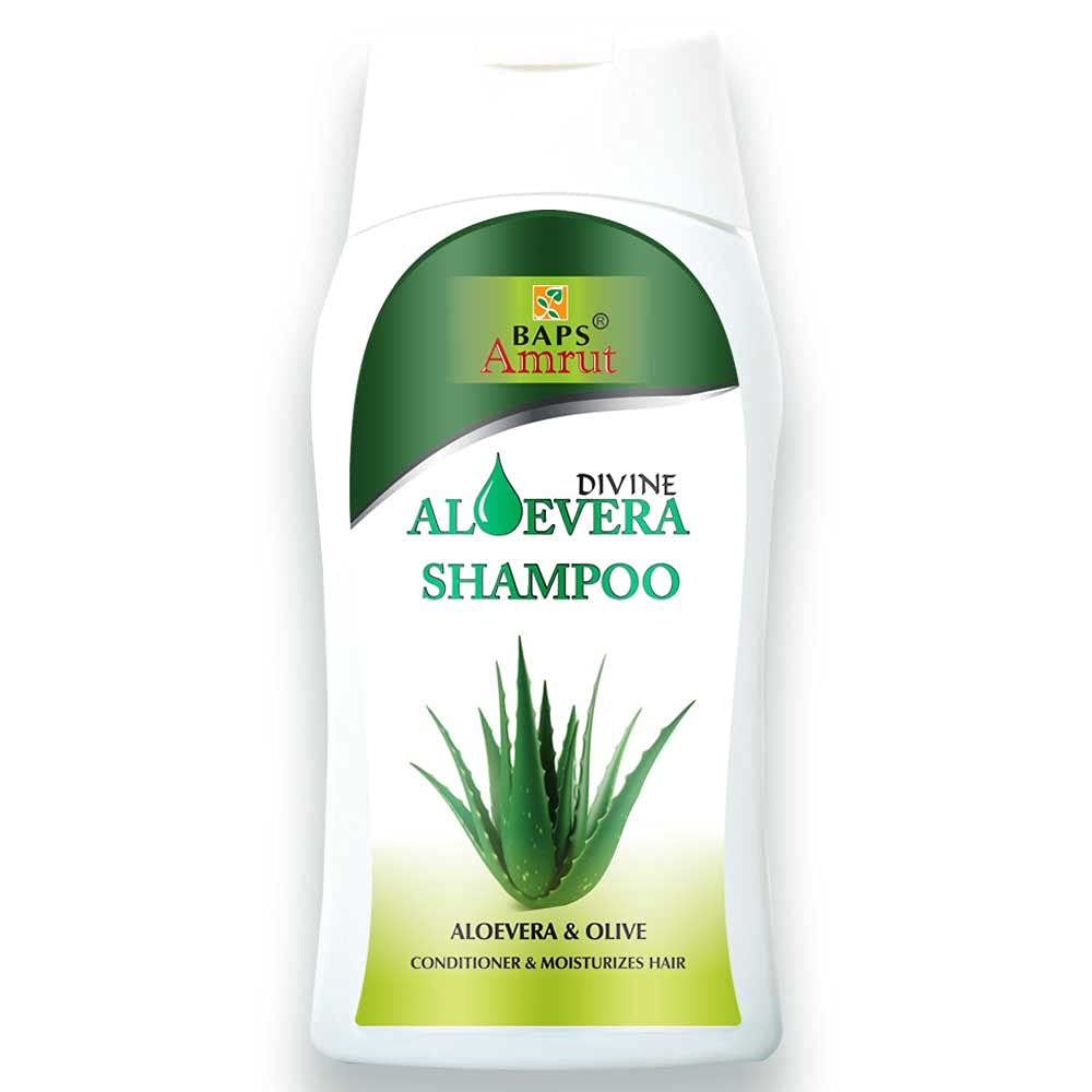 BAPS Amrut Aloe Vera Shampoo 150ml - Natural Hair Care for Dry & Damaged Hair - Gentle Cleansing & Hydration for Daily Use at Home or Salon