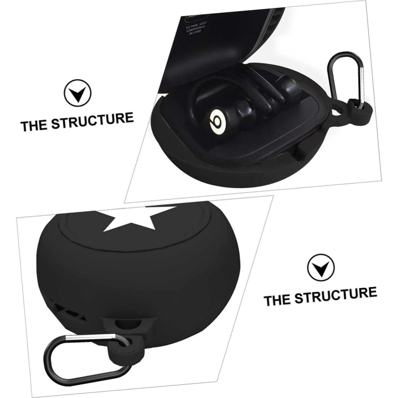 Artibetter 2 Pack Wireless Earbuds Charging Case with Built-in Earphone Stand | Portable Charger Box for AirPods Pro | Perfect for Travel, Gym & Office Use