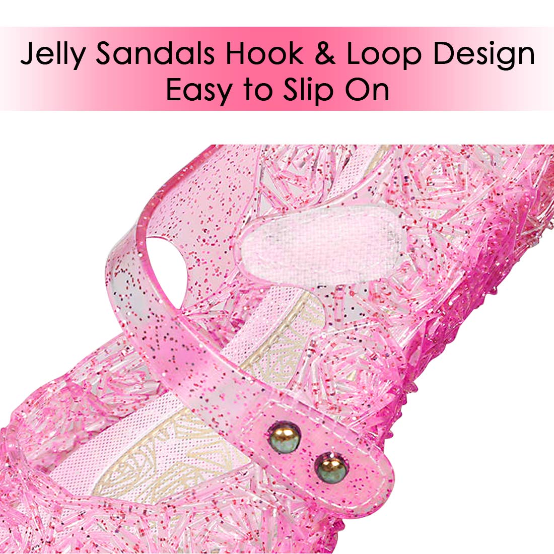 **Girls Princess Jelly Shoes - Sparkly Mary Jane Flats for Kids | Halloween, Christmas & Cosplay Costume | Party, Dress-Up & Everyday Play**