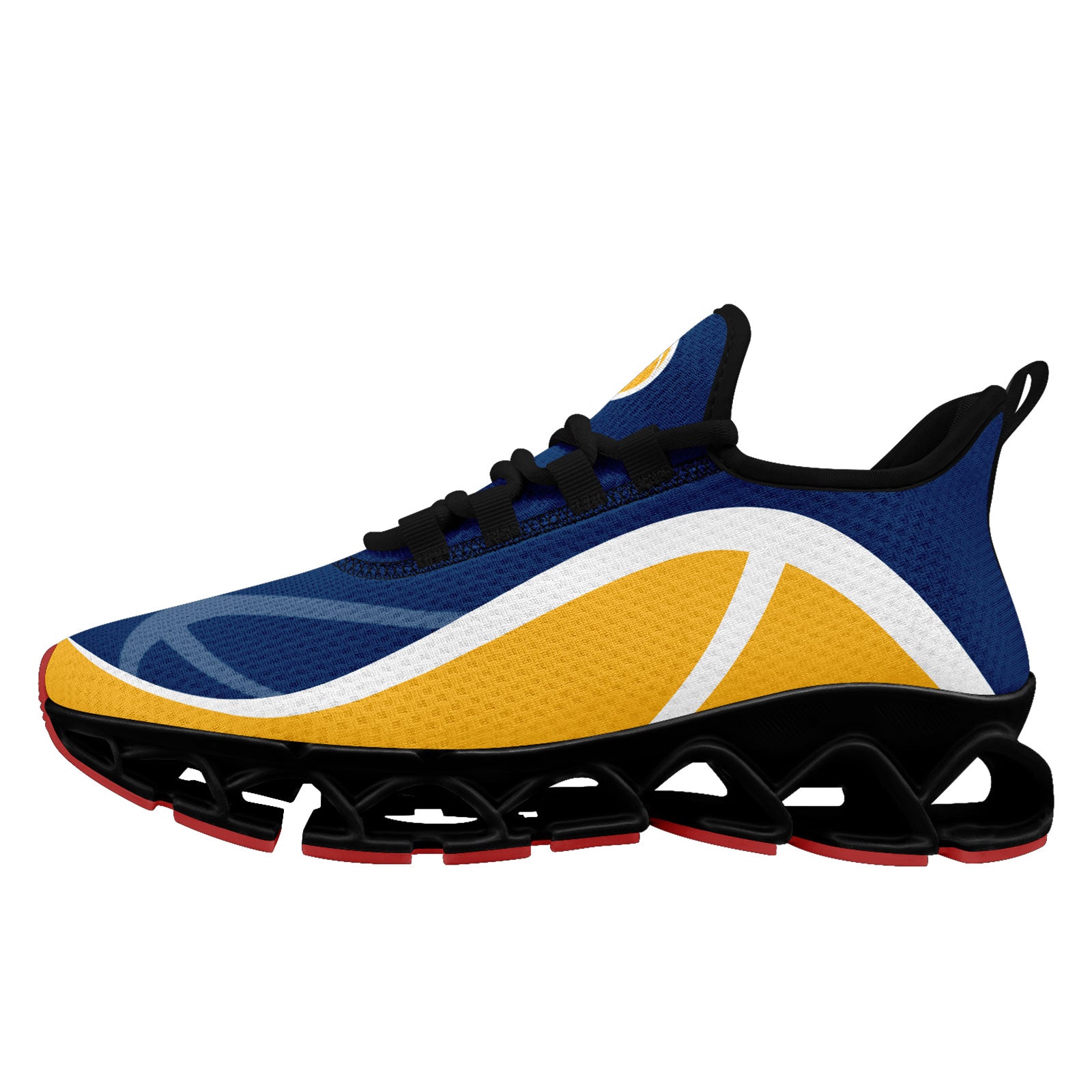 Custom Blue & Yellow Maxsoul Personalized Sneakers - Lightweight Comfortable Walking Shoes for Men & Women (Style FN003XD D020391) - Perfect for Running, Gym Workouts & Casual Wear