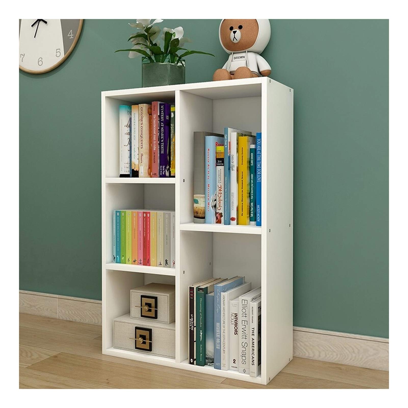 5-Tier Modular Bookshelf Storage Rack - Freestanding Bookcase Organizer for Living Room, Kitchen, Office | Display Cabinet & Shelf Unit for Books, Decor & Storage (Color: Brown) - Perfect for Home Organization & Space Saving Solutions