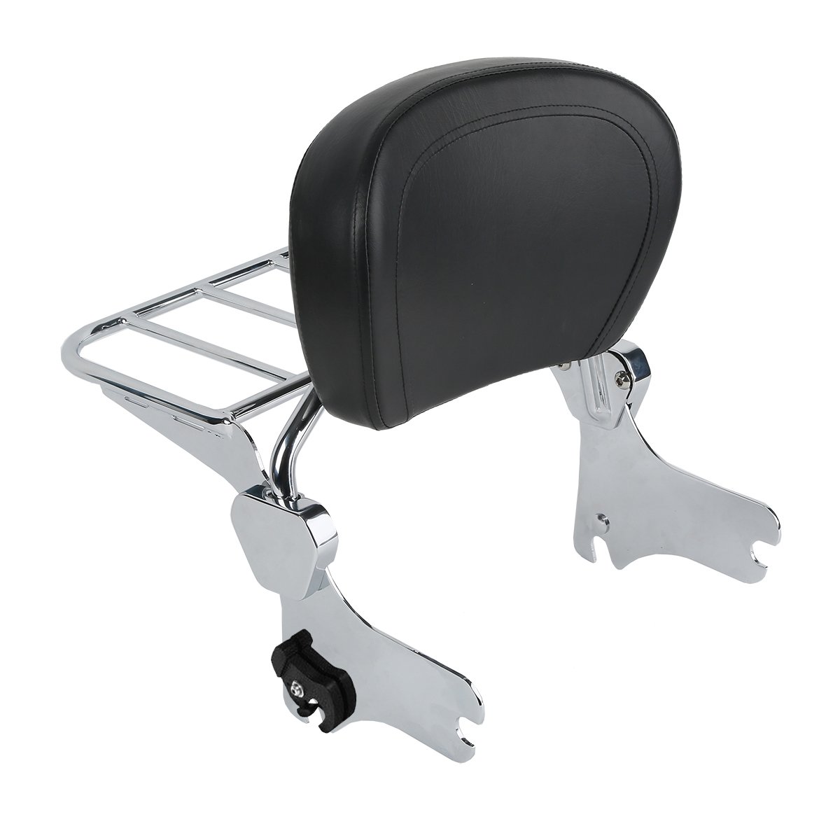 SLMOTO Detachable Backrest Sissy Bar with Luggage Rack for Harley Davidson HD Touring Models 1994-2008 | Universal Fit for Road King, Electra Glide | Comfortable Long Ride Support & Storage Solution