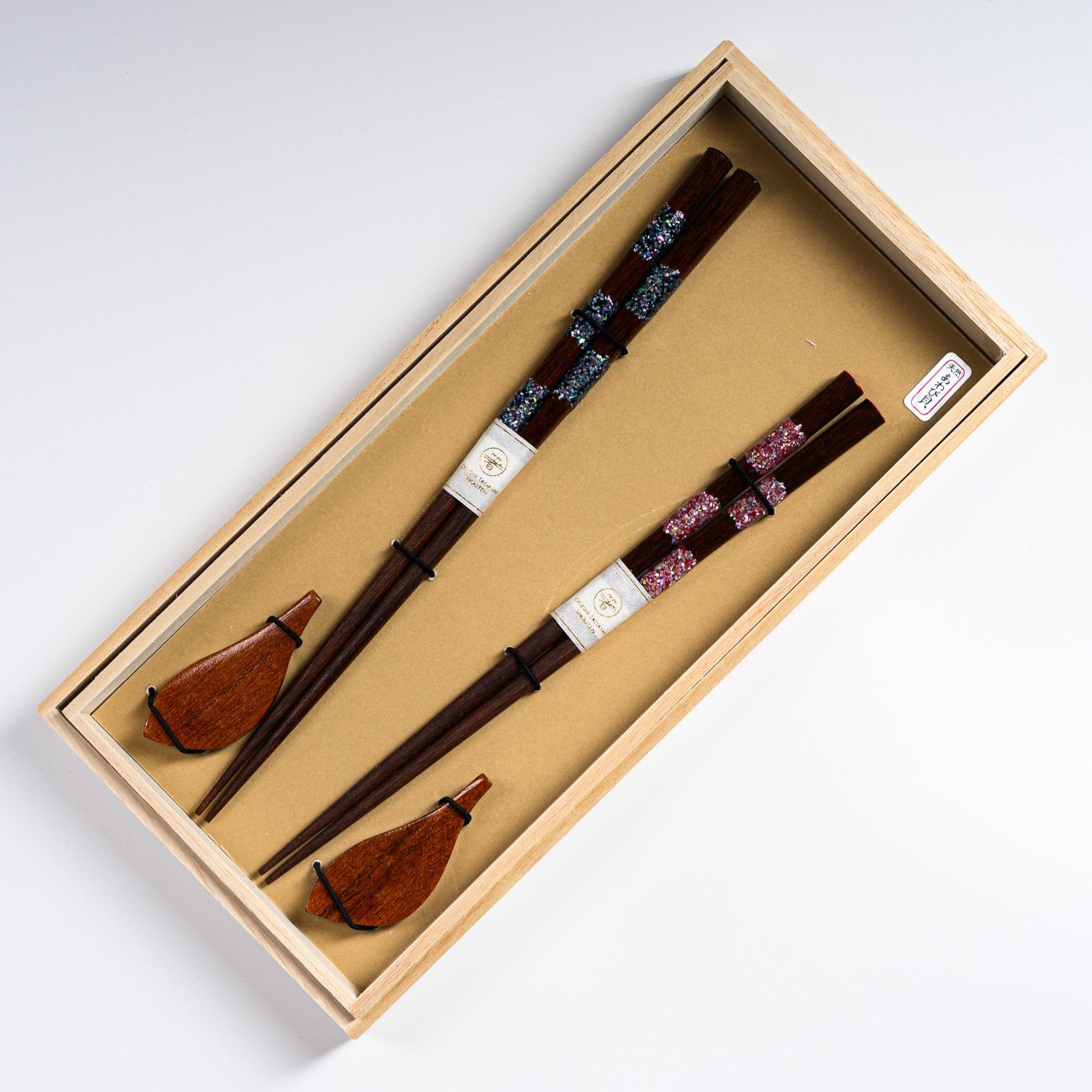 Premium Japanese Chopstick Gift Set - Handcrafted Wakasa Lacquered Abalone Shell Chopsticks with Rest | Authentic Japanese Dining Utensils for Sushi, Asian Cuisine & Home Decor
