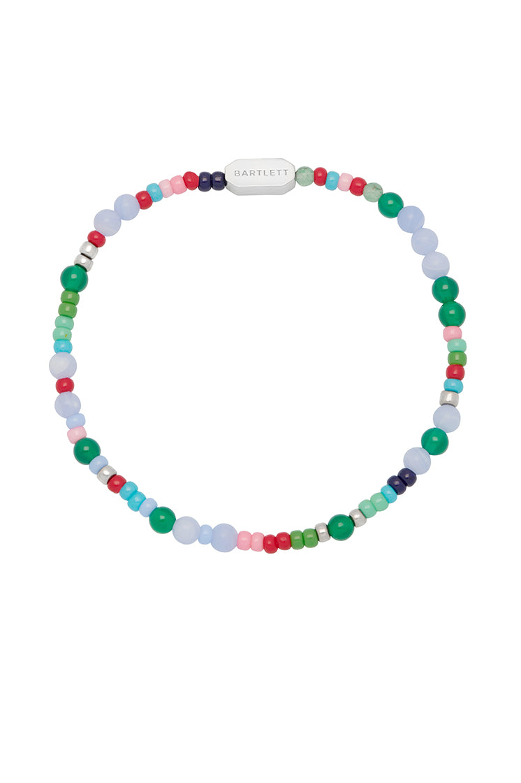 Stylish Men's Mixed Bead Stretch Bracelet - Adjustable Beaded Wristband for Casual Wear, Gifts & Everyday Fashion Accessories