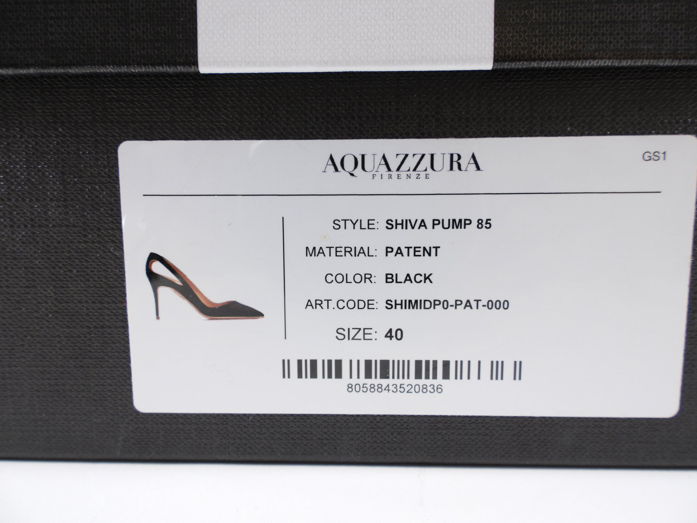 Aquazzura Black Patent Leather Shiva Pump Women's High Heels - Perfect for Evening Parties, Weddings & Formal Events