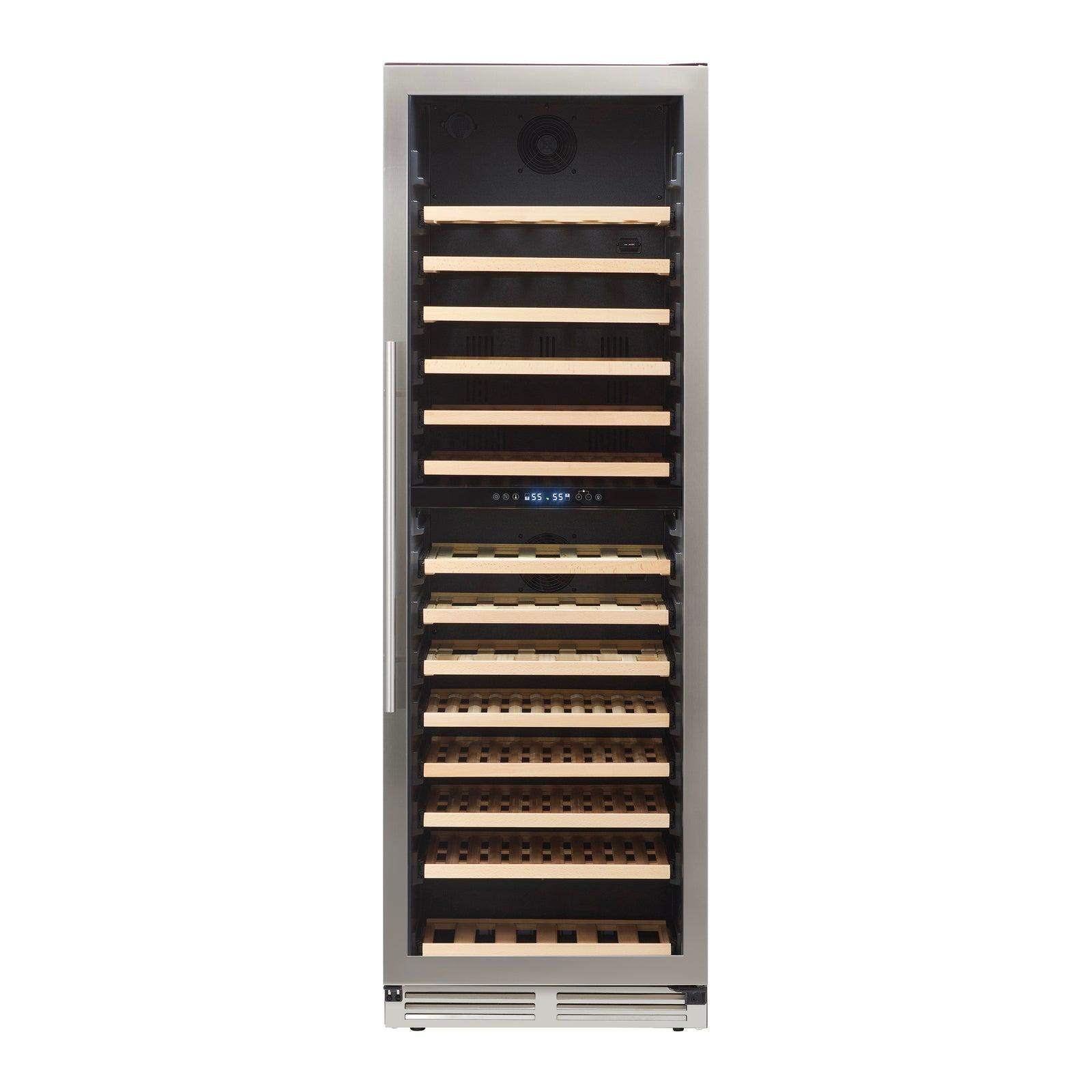 Avanti 163 Bottle Dual Zone Wine Cooler - Stainless Steel Designer Series for 163 Bottles | Perfect for Home Bars, Restaurants & Wine Cellars