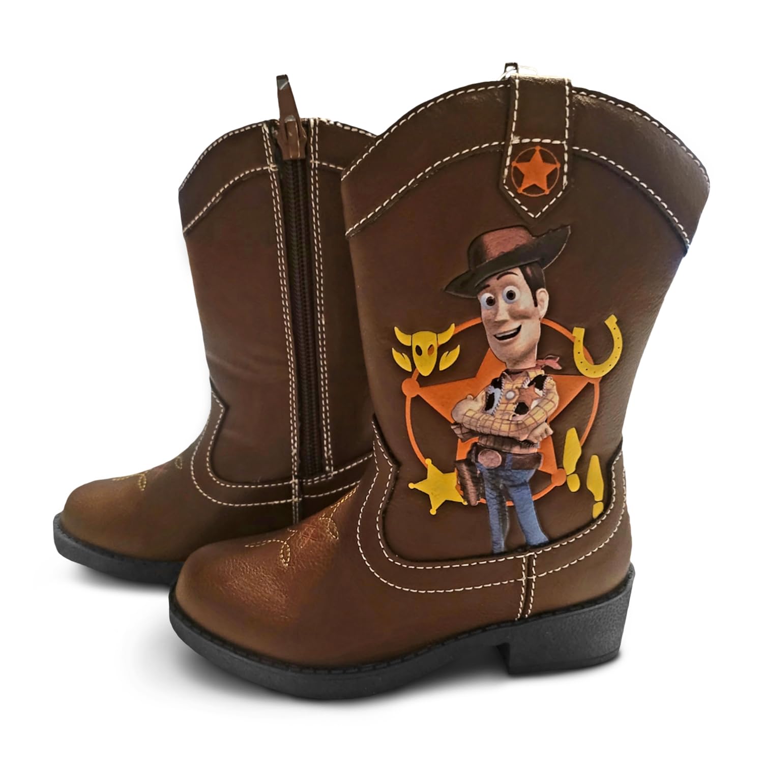 Disney Toy Story Woody Boots for Boys - Toddler & Little Kid Cowboy Boots - Perfect for Halloween Costumes, Dress-Up Play & Western Themed Parties