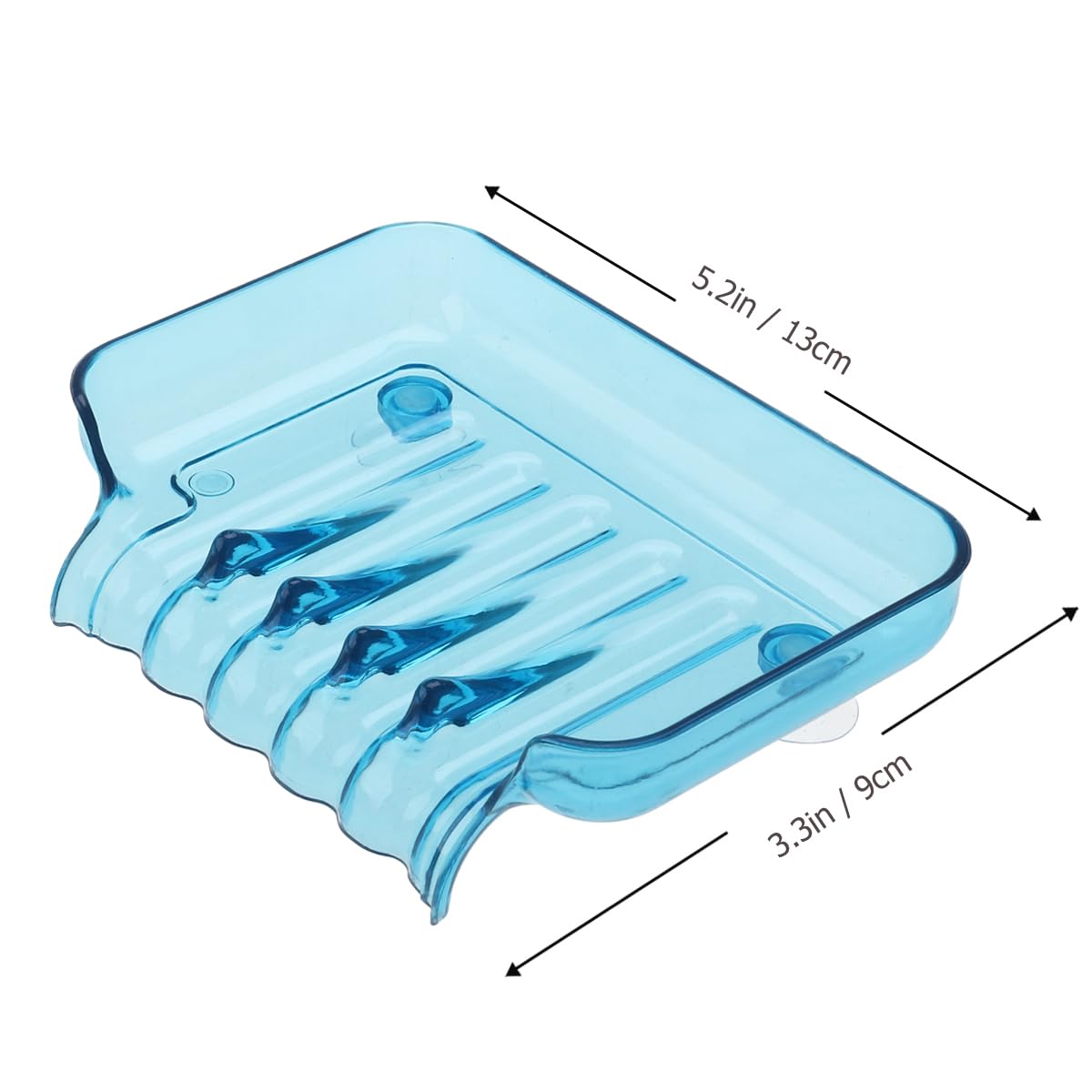 Shower Soap Holder with Suction Cup - Drainable Soap Storage Case, Soap Tray & Sponge Organizer for Bathroom - Perfect for Shower, Bathtub, and Kitchen Sink
