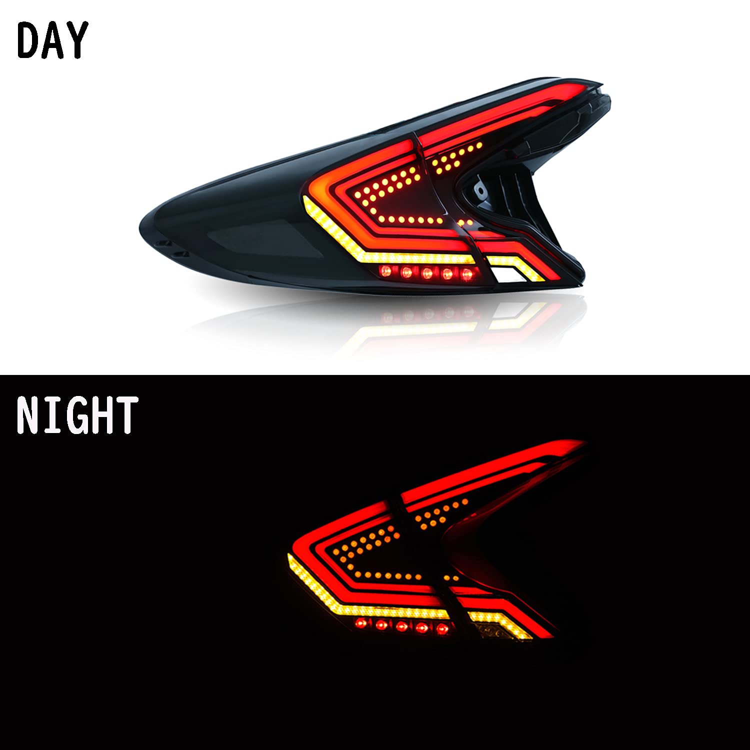 2018-2020 Toyota C-HR LED Tail Lights with Start-Up Animation - Blackout Smoke Rear Lamp Assembly for Enhanced Style & Night Visibility | Perfect for Car Upgrades & Night Driving Safety