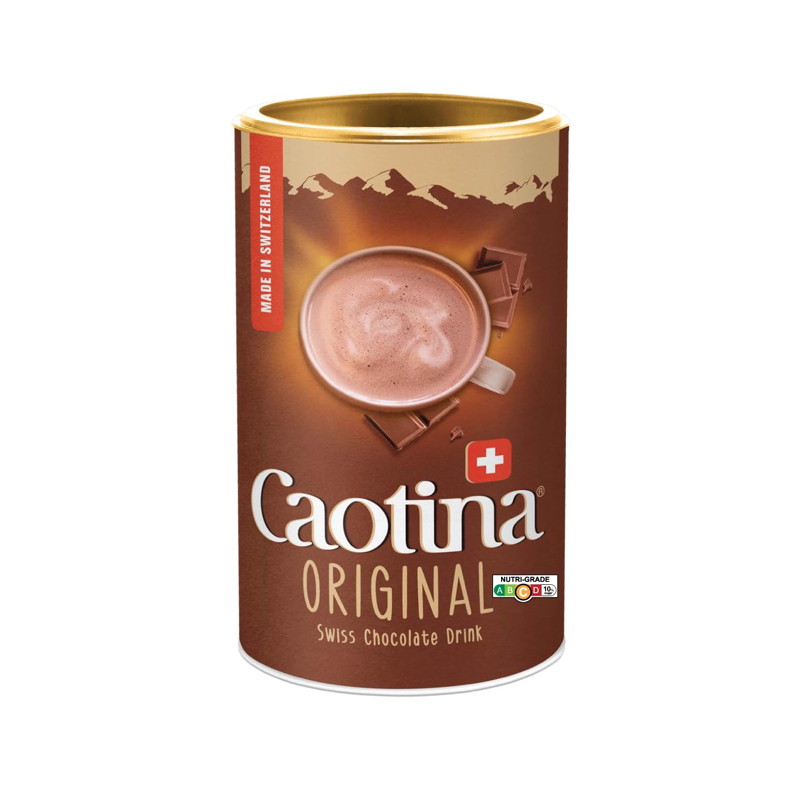 Premium Caotina Swiss Milk Chocolate Multivitamin Powder Drink 500g - Rich in Vitamins, Authentic Swiss Made by Wander - Perfect for Breakfast Boost, Post-Workout Recovery & Healthy Hot Chocolate
