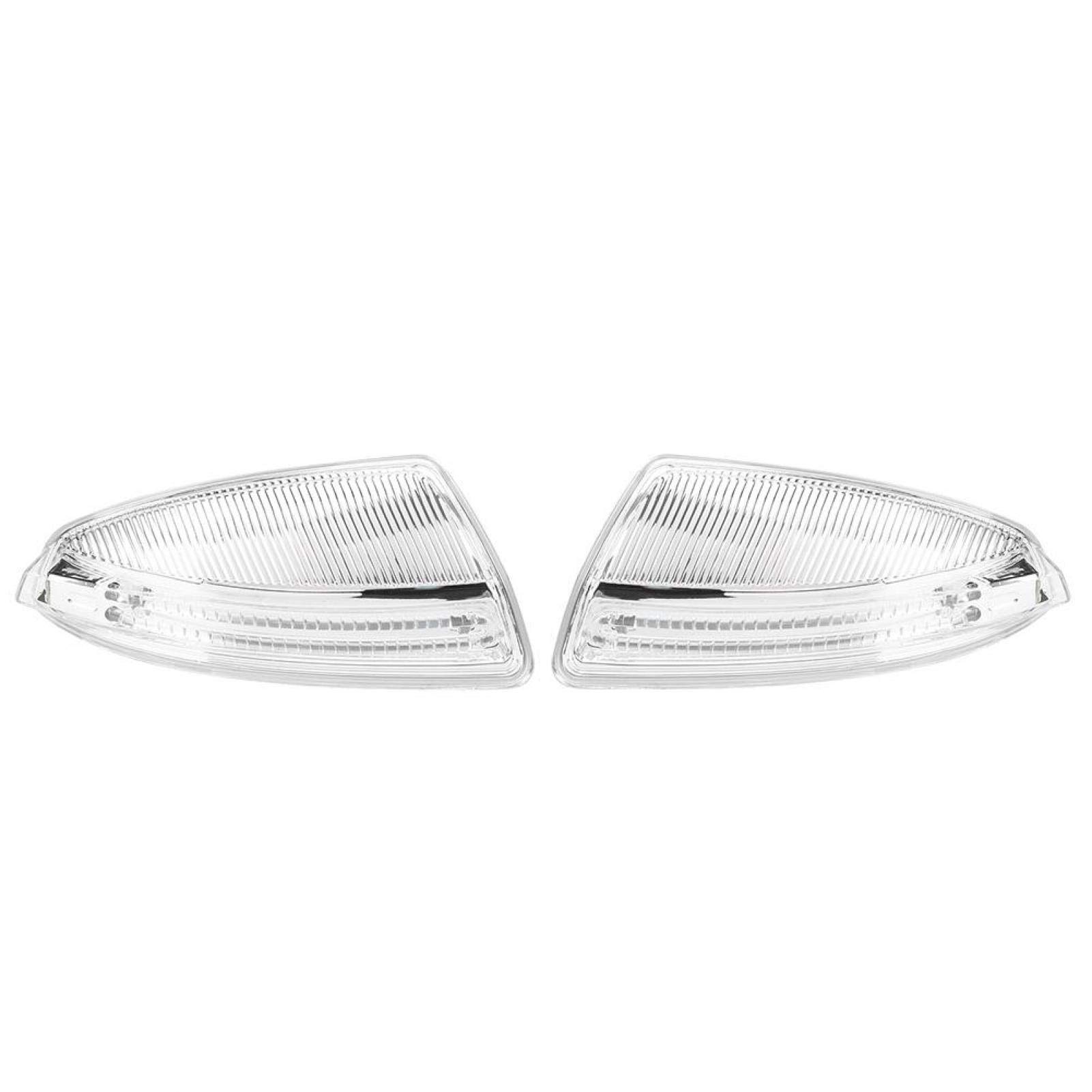 Pair of LED Turn Signal Rearview Door Mirrors A2048200721 A2048200821 Compatible with Mercedes-Benz C-Class W204 2008-2010 - Upgrade Your Car's Safety & Style for Night Driving and Parking
