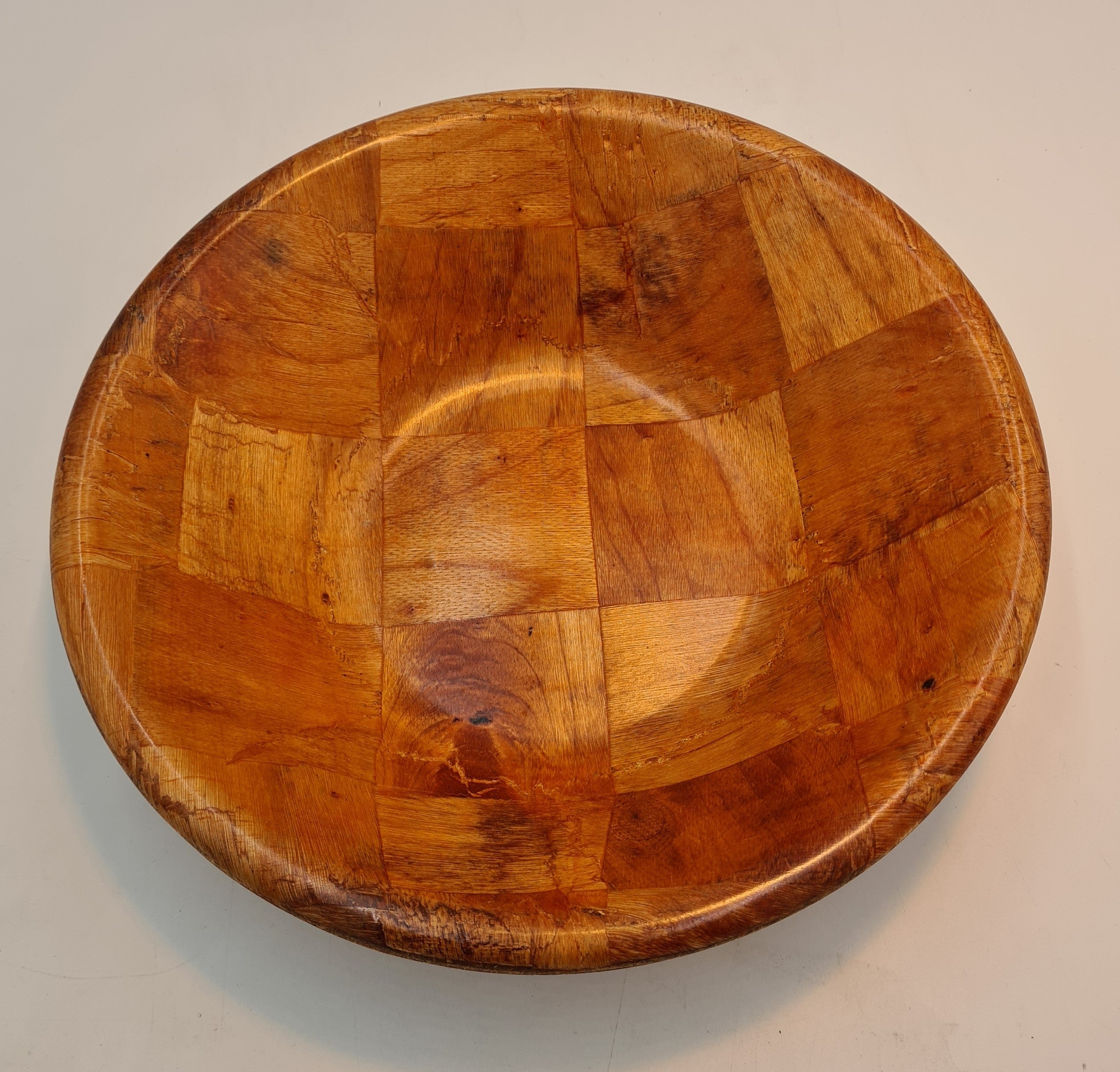 12x4 Inch Round Wooden Bowl - Handcrafted Natural Wood Serving Bowl for Salad, Soup, and Fruit - Perfect for Kitchen, Dining, and Home Decor