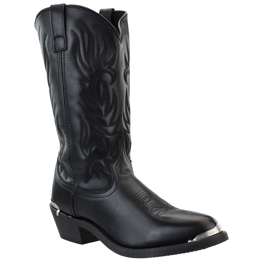 Laredo Men's McComb Western Boots - Durable Leather Cowboy Boots for Men | Comfortable & Stylish Riding Boots for Country, Work, and Outdoor Activities