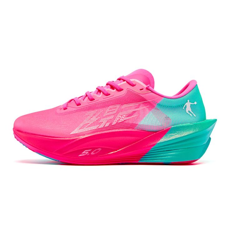 Jordan Men's FeiYing PB 5.0 Running Shoes - Pink/Green Colorway | Lightweight Basketball Sneakers for Training & Streetwear Fashion