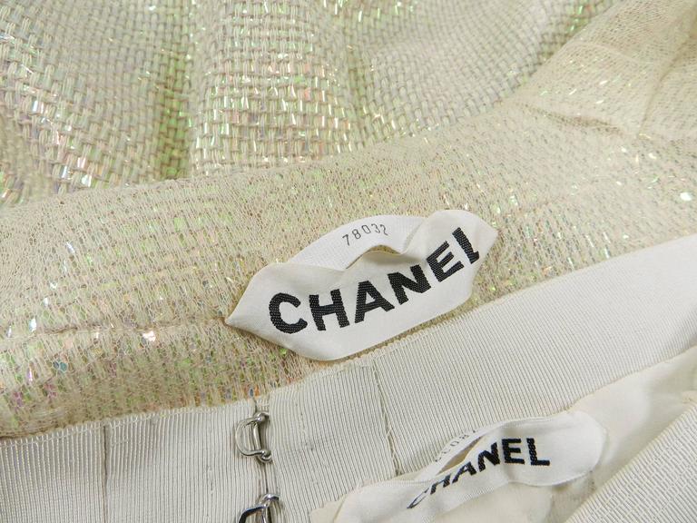 Chanel Spring 1999 Haute Couture Runway Shimmer Suit - Vintage Designer Two-Piece Set for Women - Perfect for Special Occasions & Fashion Events