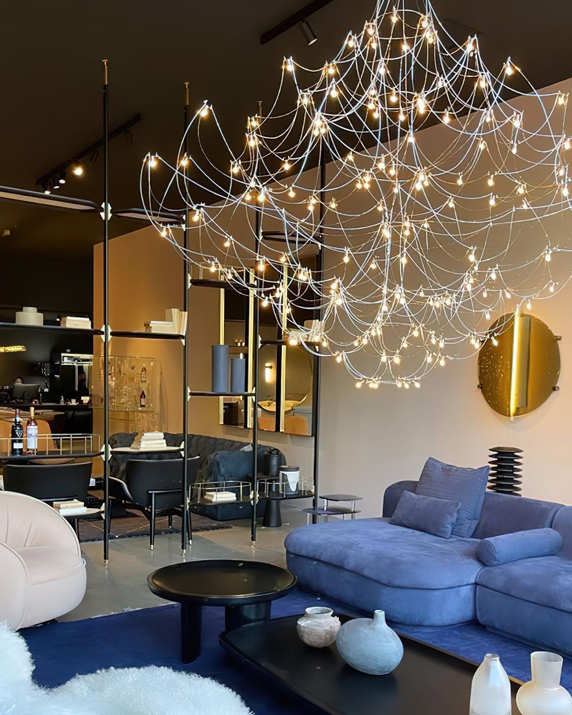 Amos Modern Crystal Chandelier - Elegant Ceiling Light Fixture for Dining Room, Living Room, Bedroom | Energy Efficient LED Lighting | Easy Installation