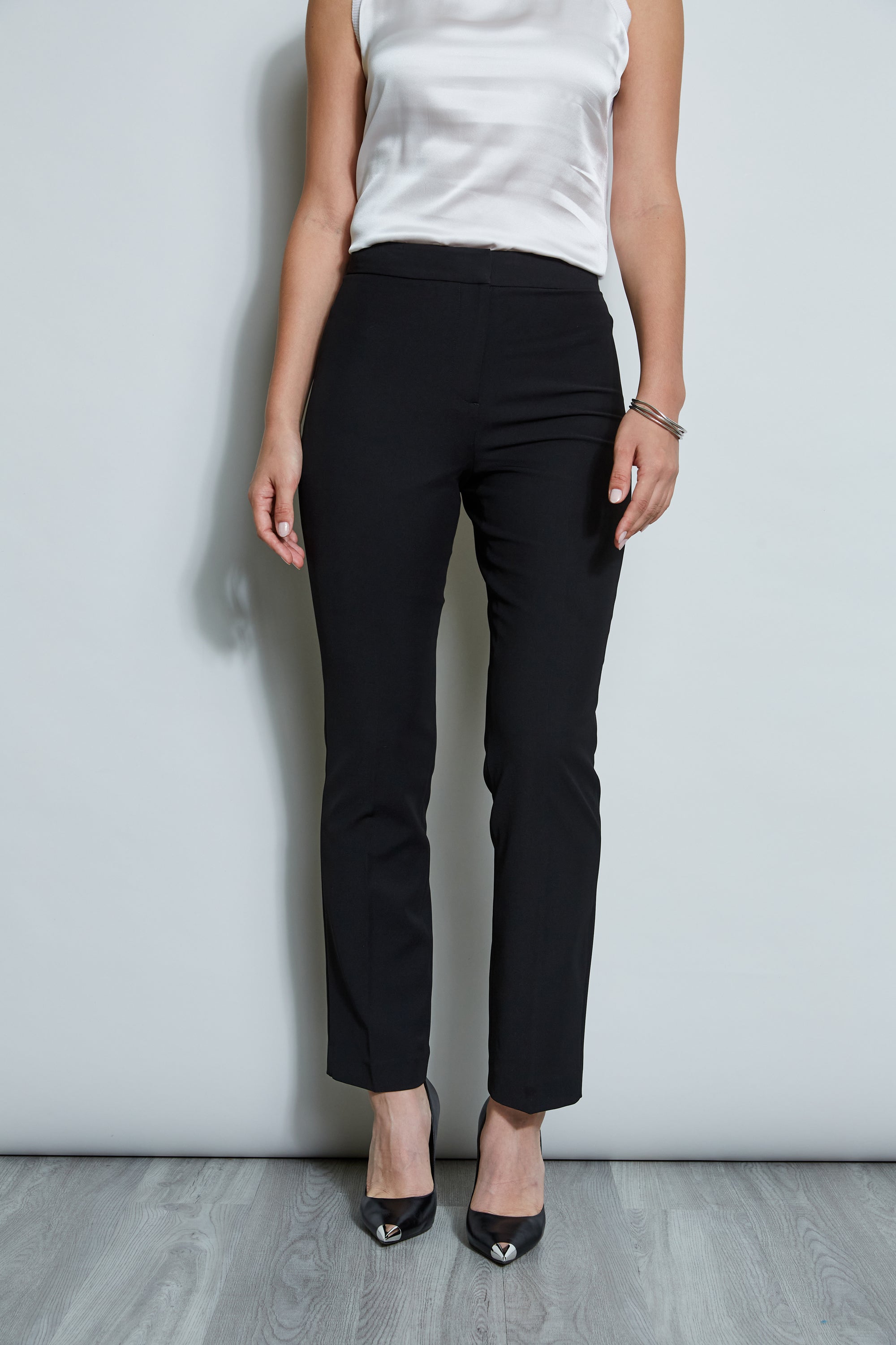 Women's High Waist Straight Leg Pants - Stretchy Comfort Fit for Work, Office & Casual Wear | Trendy & Versatile Trousers for Everyday Style
