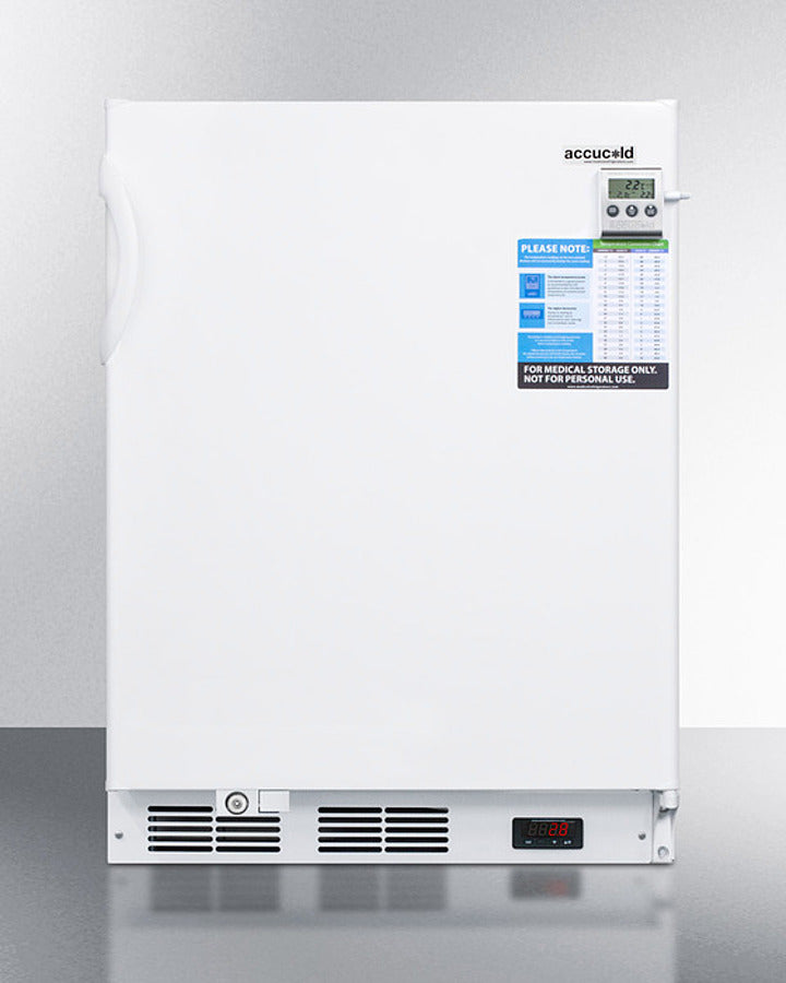 Accucold 24-Inch Wide Built-In All Refrigerator with Interior Basket Drawers - ADA Compliant Commercial Refrigerator for Restaurants, Bars, and Kitchen Use (Model FF7LWBIVACADA)