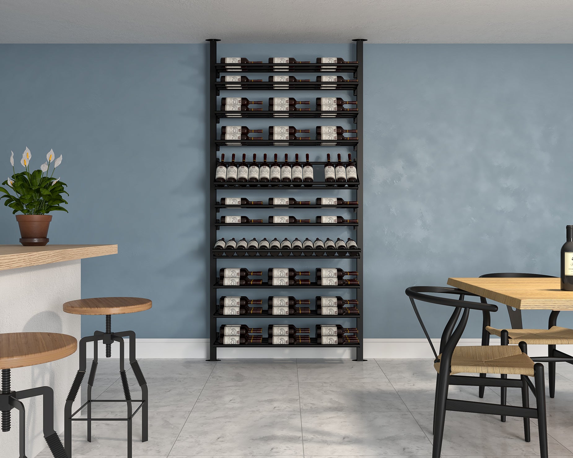 FTD Double Shelf Organizer - Sturdy Metal Storage Rack for Kitchen, Bathroom & Garage - Space Saving Shelving Unit for Home Organization