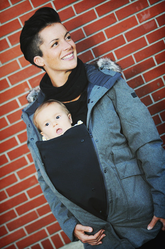 MakeMyBellyFit Maternity Jacket Extender - Pregnancy Belly Expansion Panel for Coats & Jackets (Universal Zipper Compatibility) - Perfect for Cold Weather & Outdoor Activities
