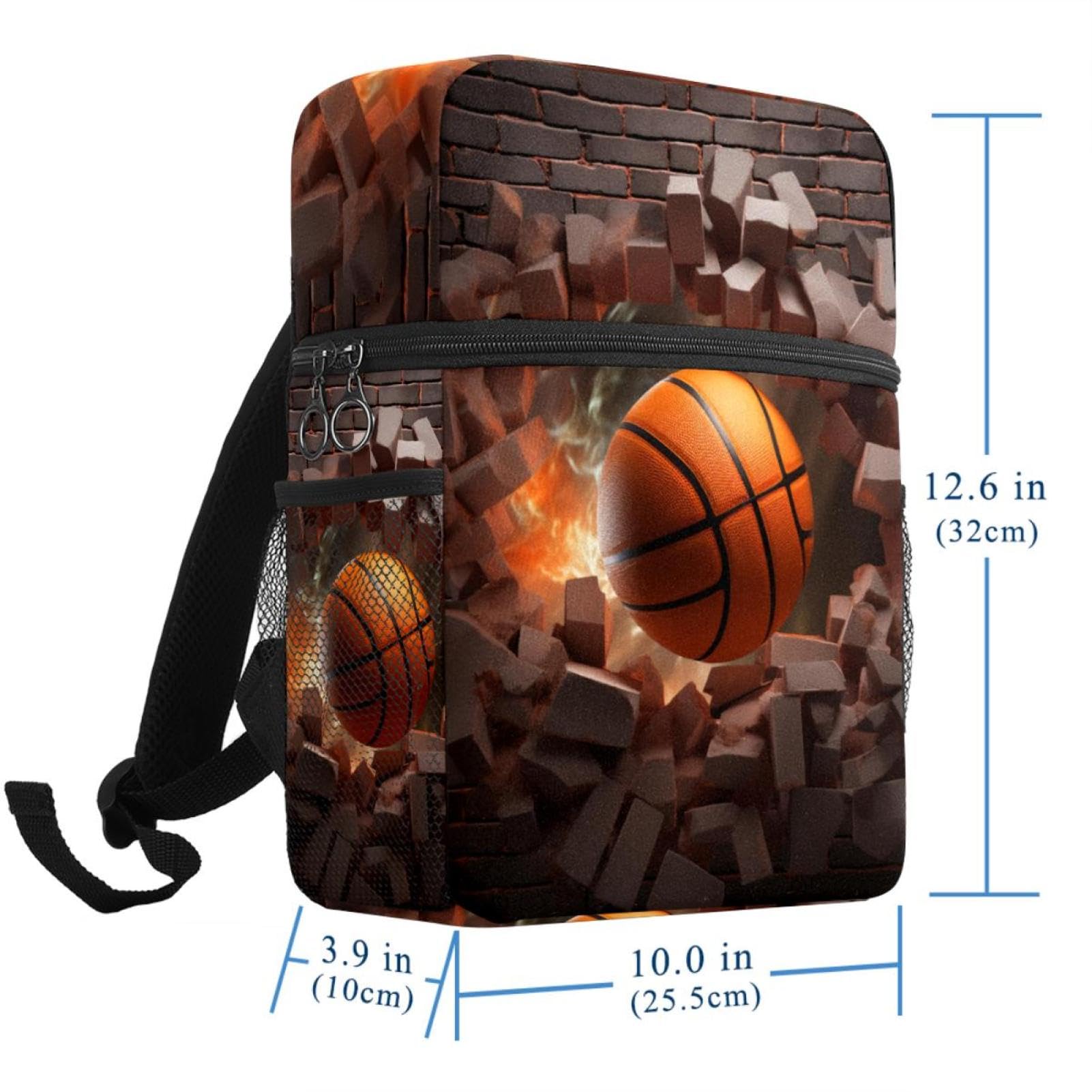 Men's & Women's Travel Backpack - Lightweight Durable Hiking Backpack for Gym, Work & Outdoor Adventures | Basketball Wall Art Abstract Design